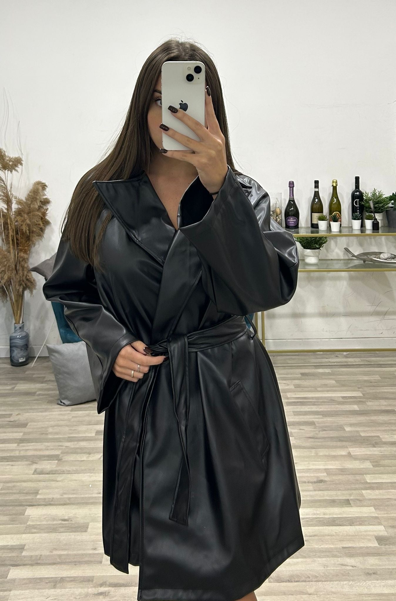 trench corto in ecopelle