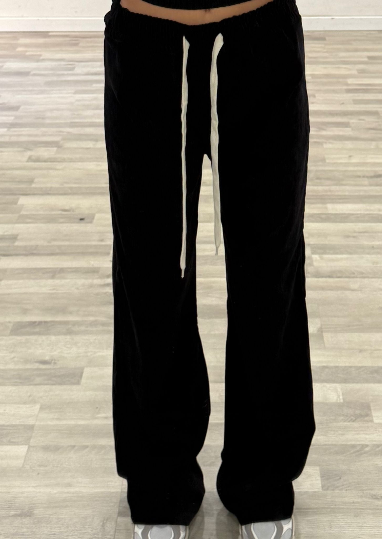 pantalone di velluto liscio