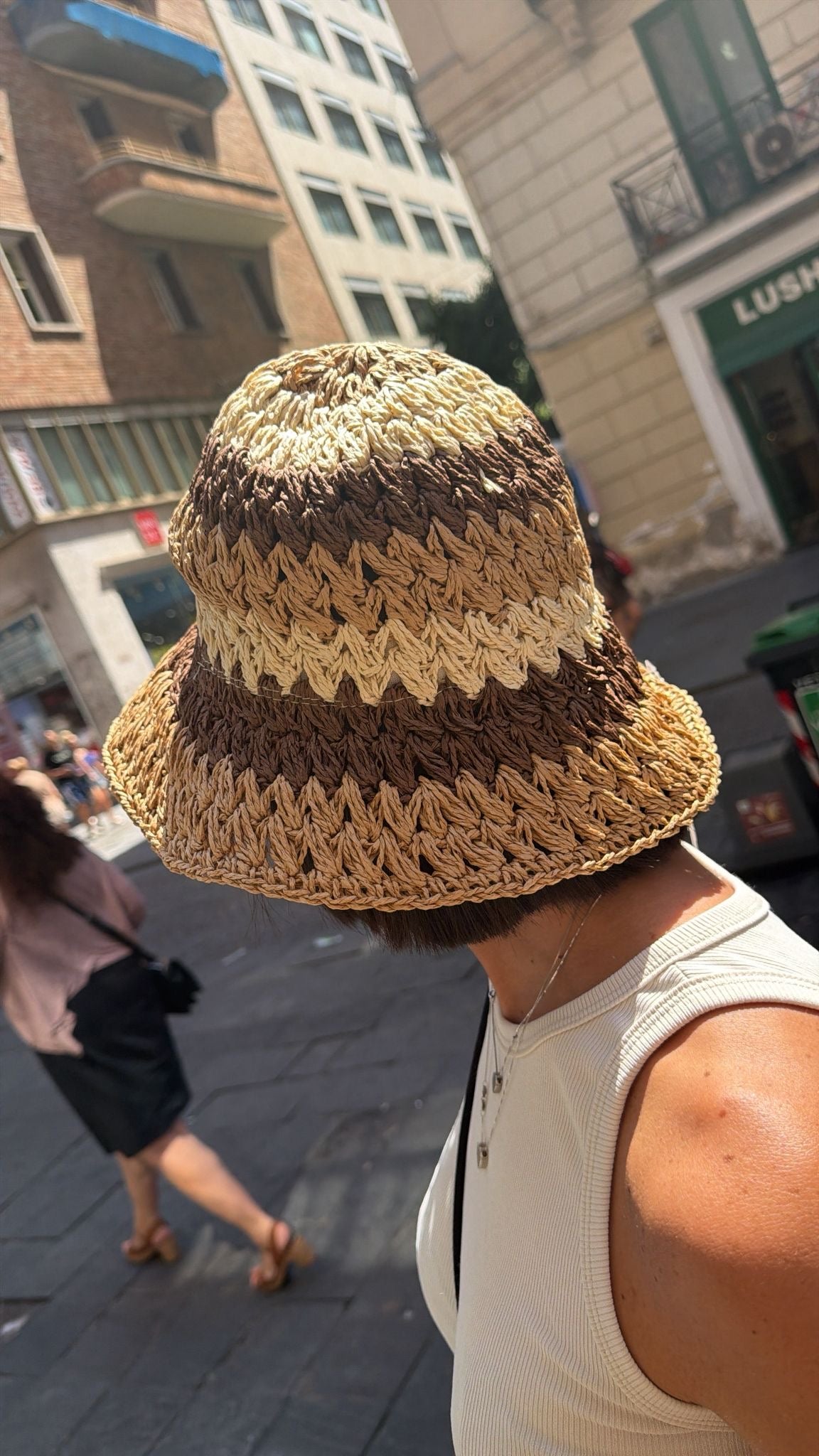 cappello bicolor