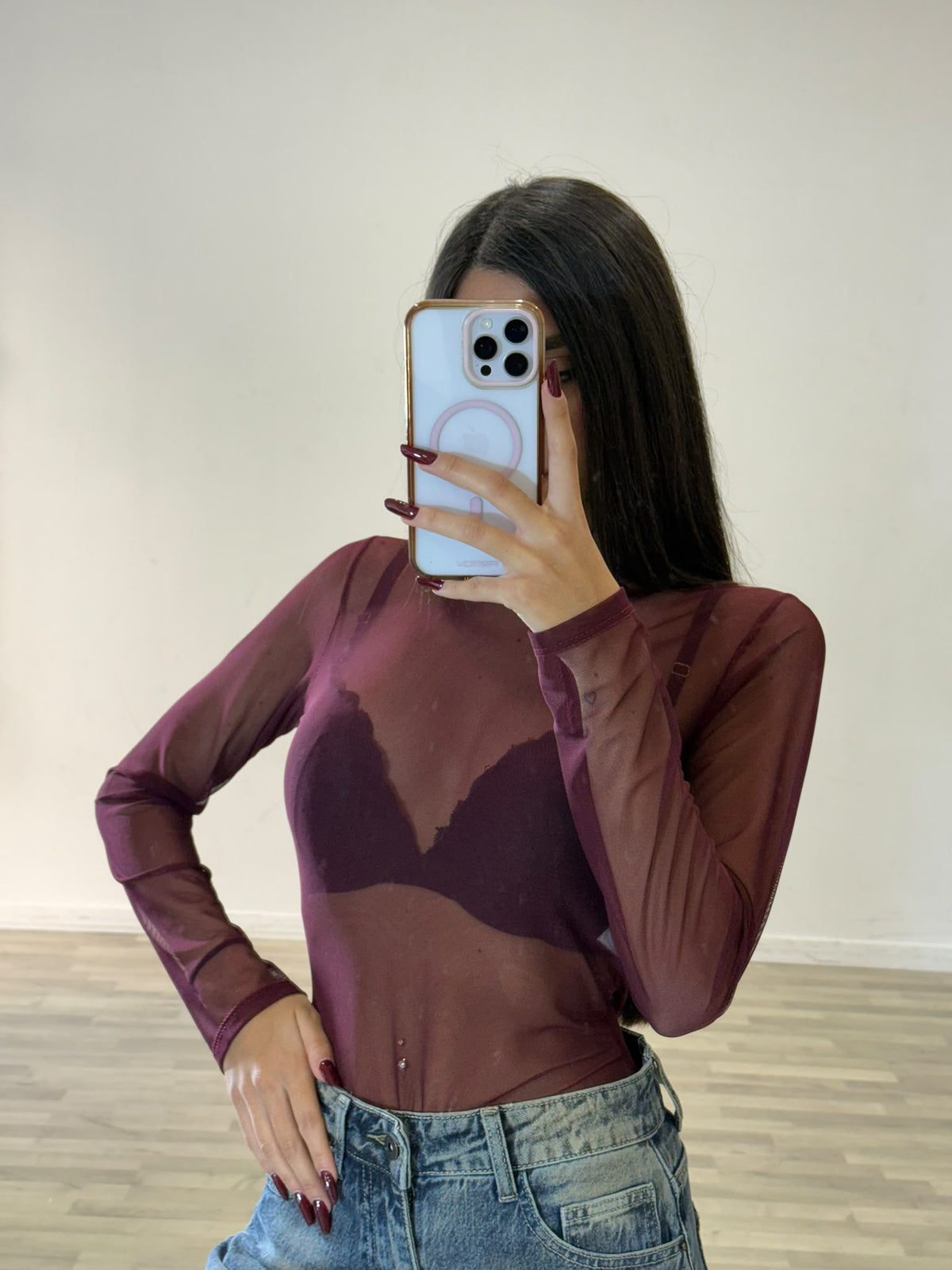 body lupetto velato
