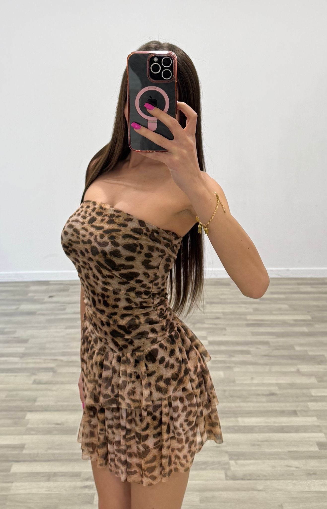 vestitino a fascia maculato velato