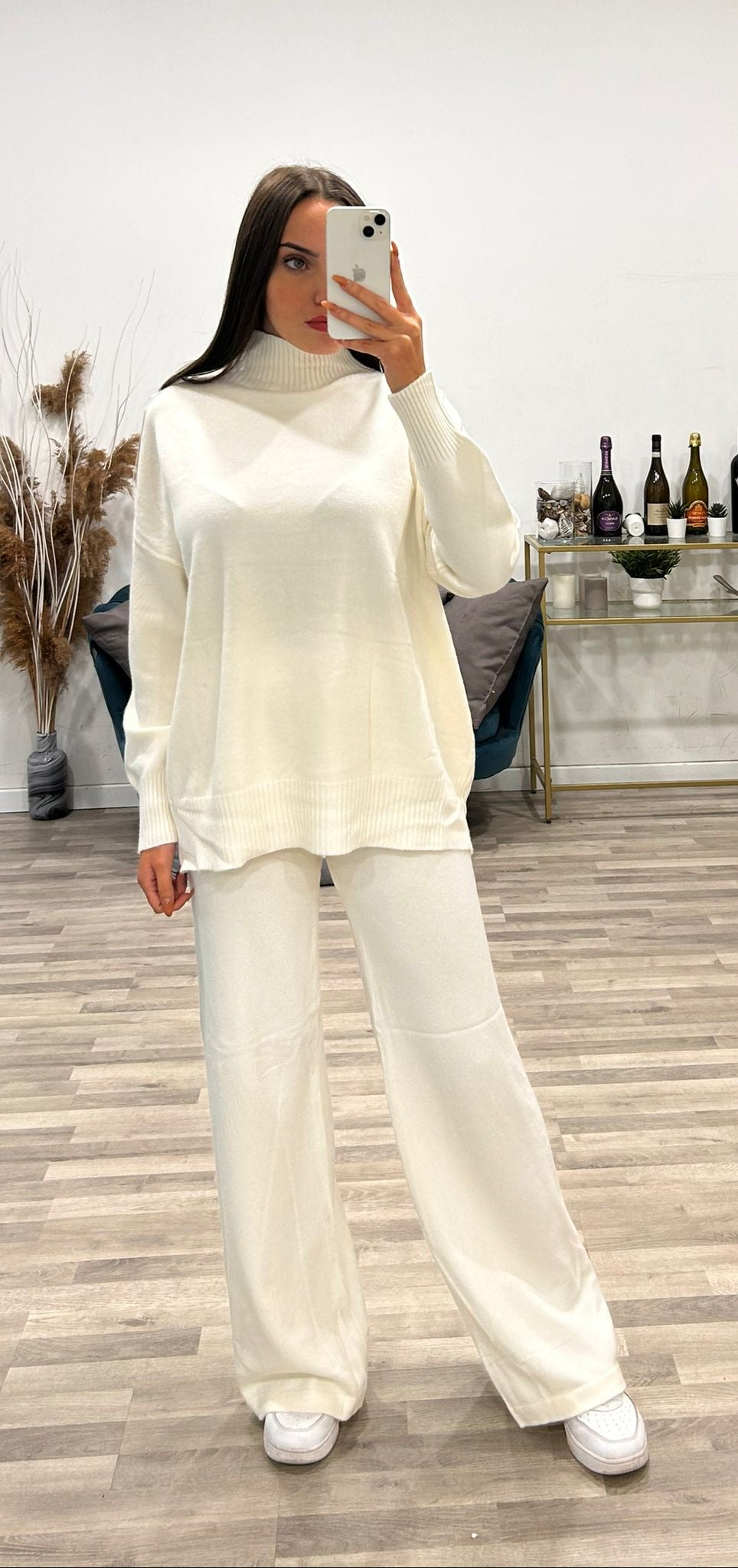 completo lana lupetto e pantalone