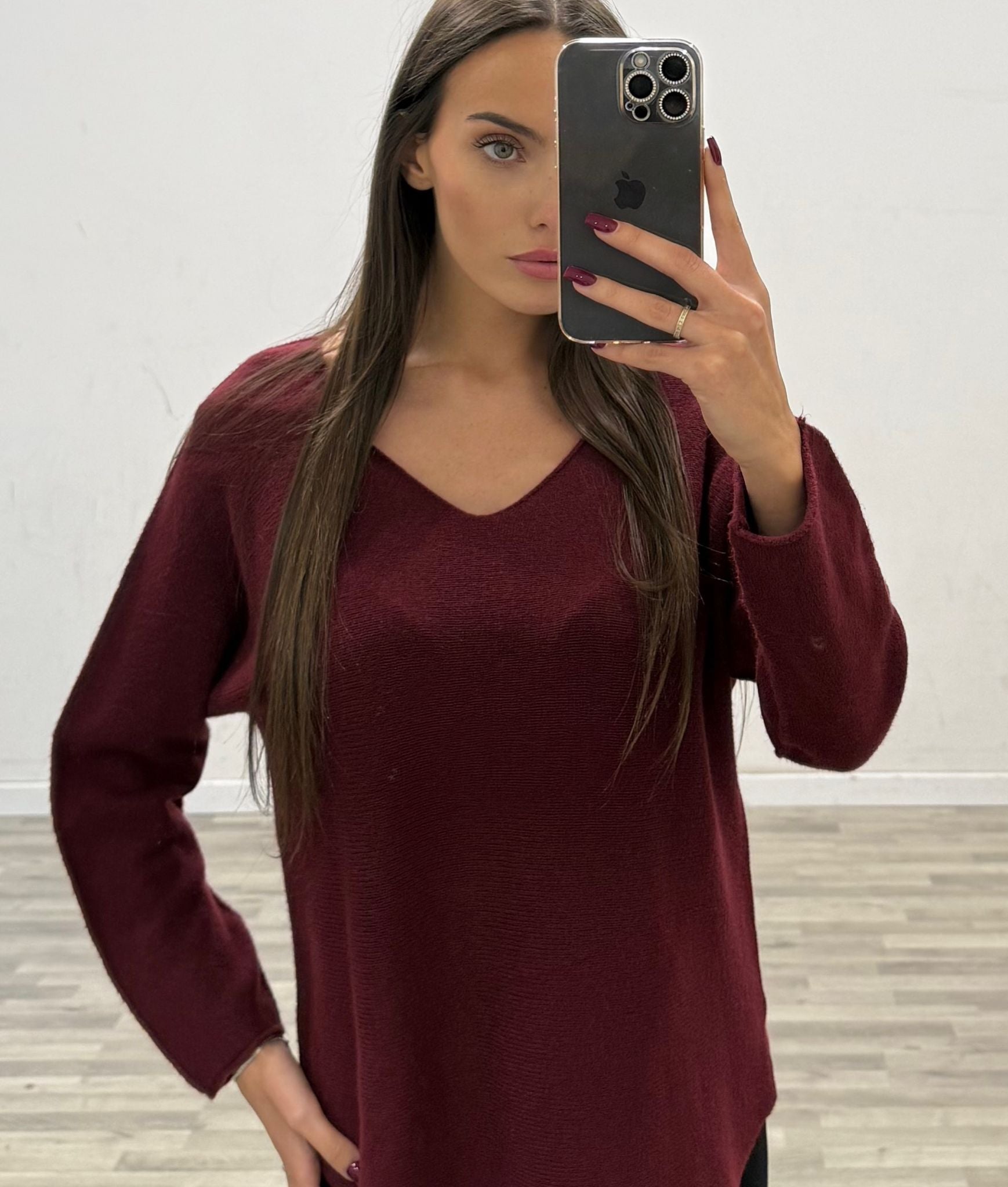 maglia scollo a v madame