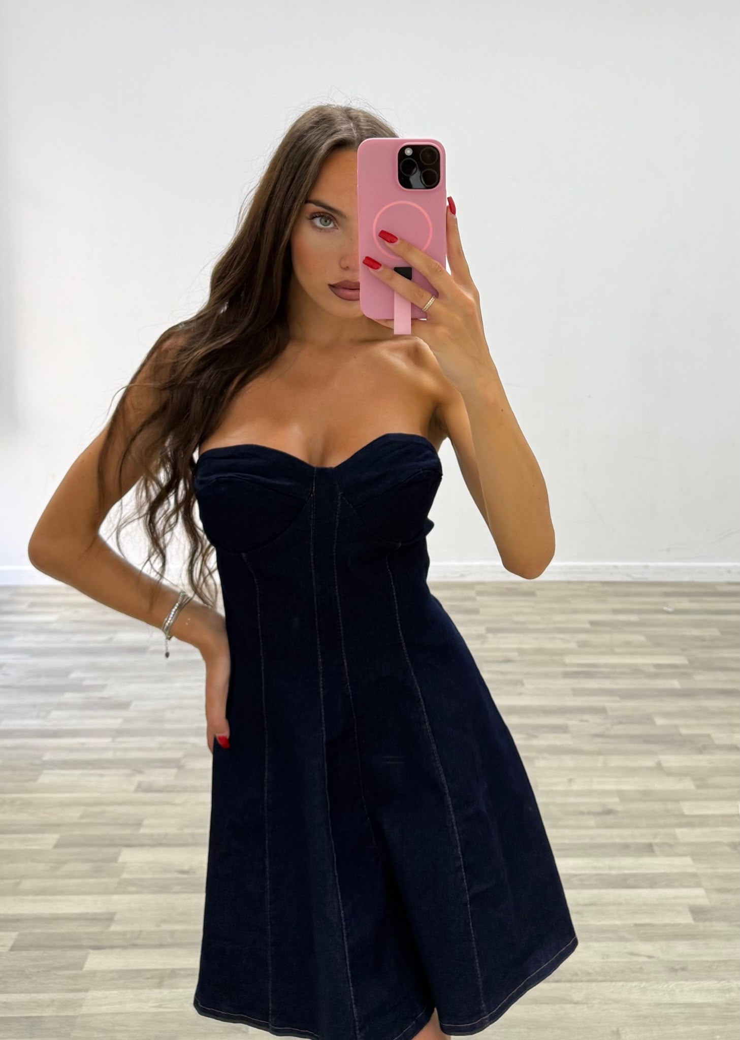 vestitino di jeans farfallina