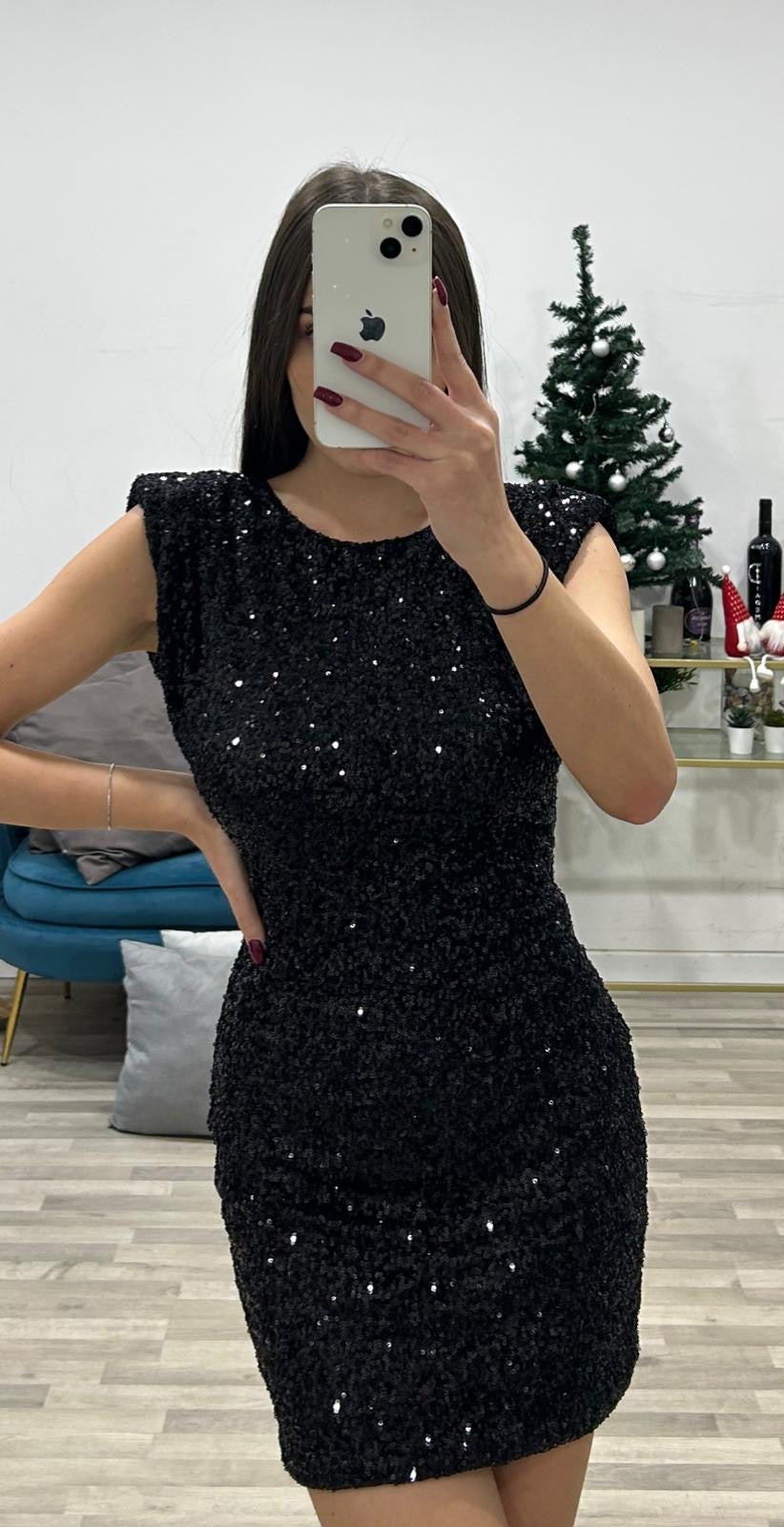 vestitino paillettes scollato dietro