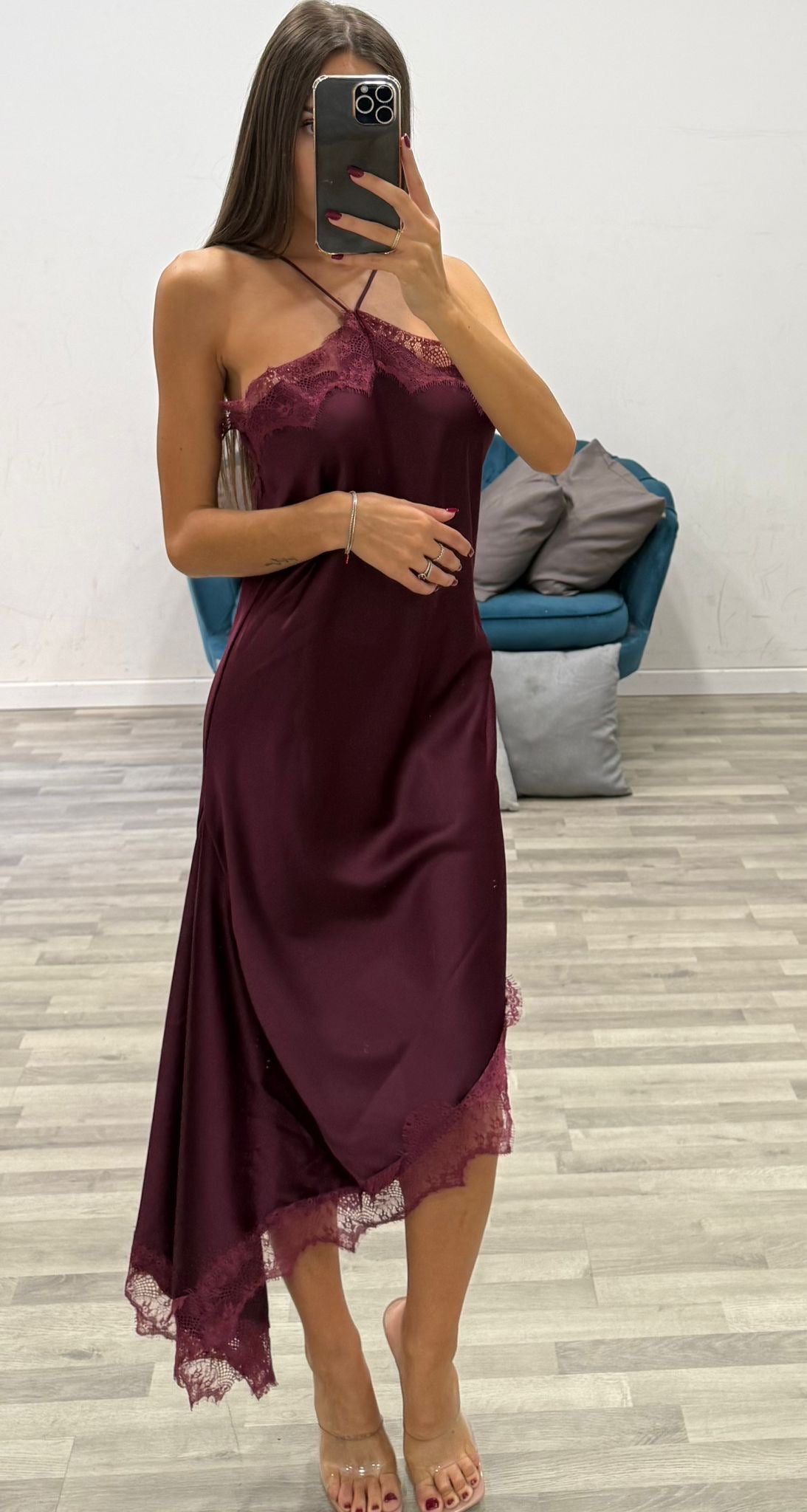vestito in raso babygirl
