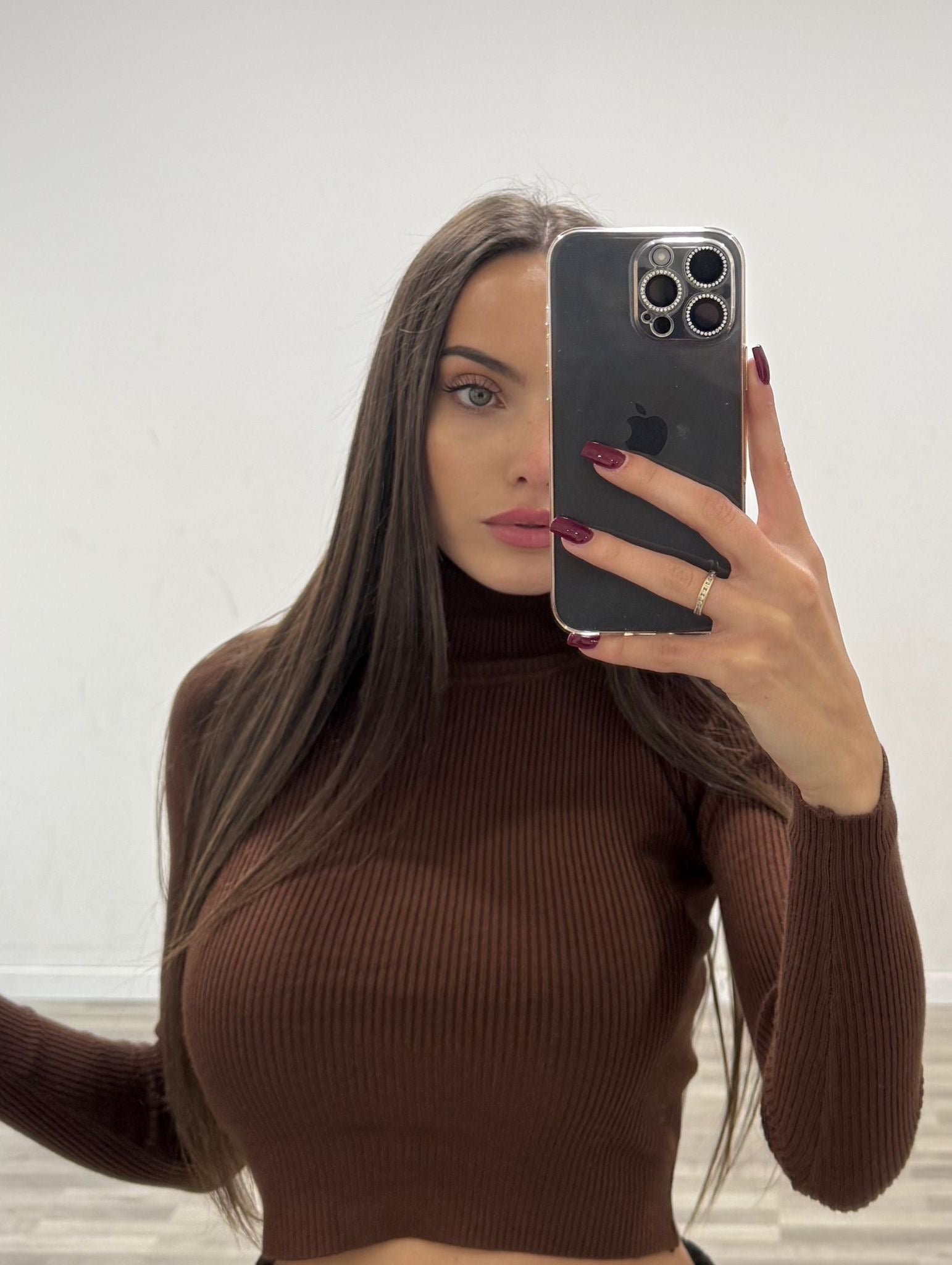 dolcevita corto a costine