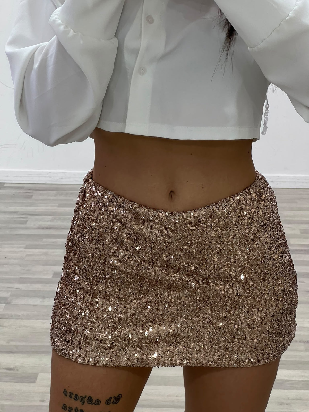 minigonna paillettes
