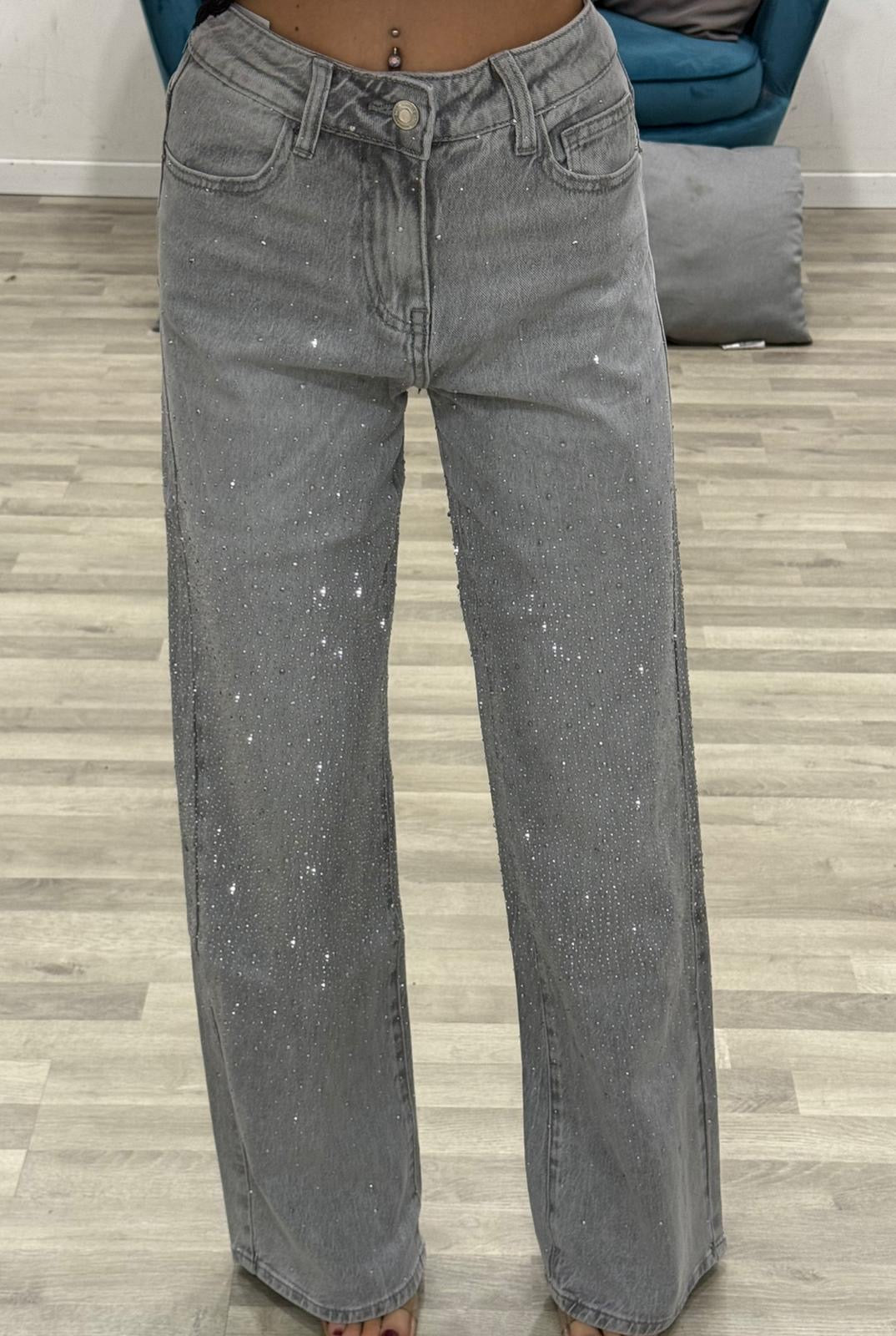 jeans con brillantini mary
