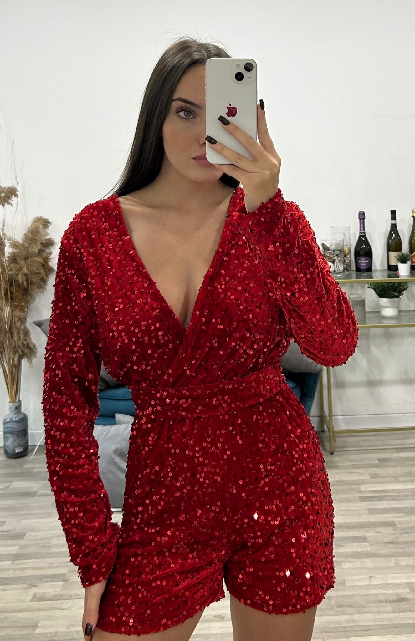 tutina incrociata di paillettes