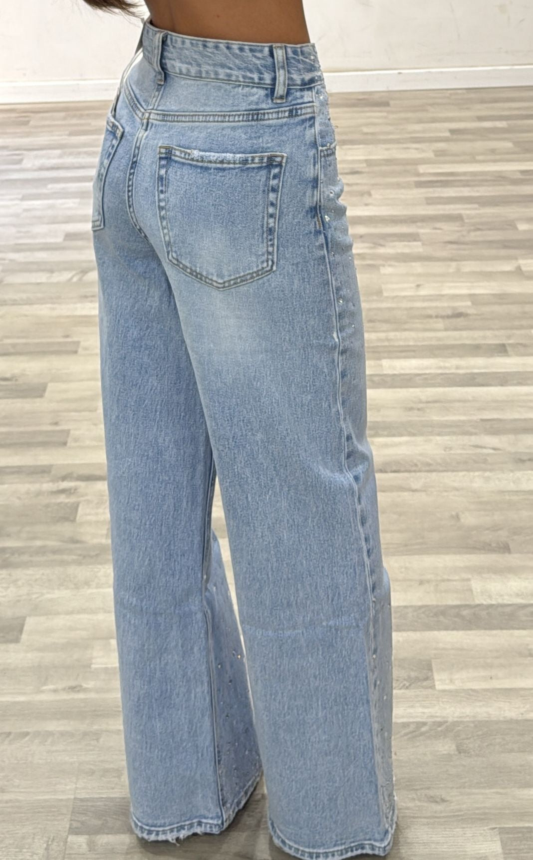 jeans con brillantini