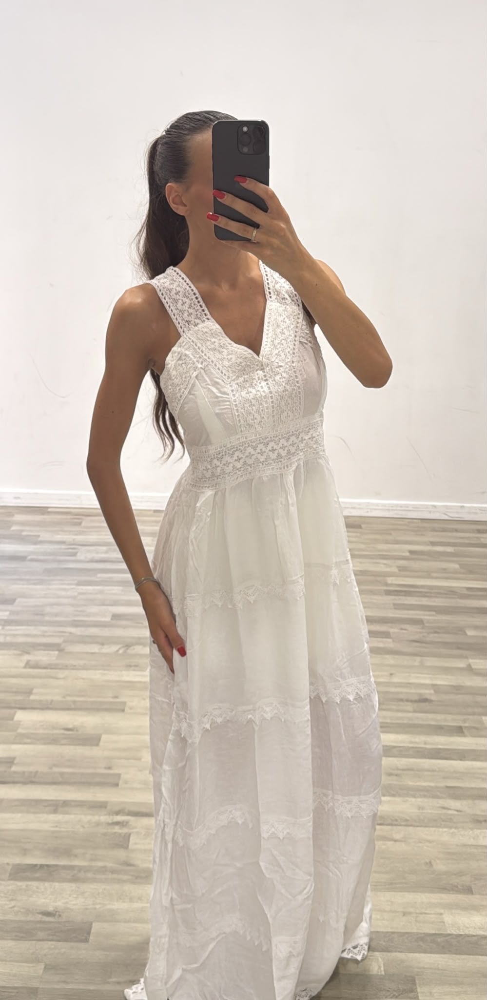 vestito white baia azzurra