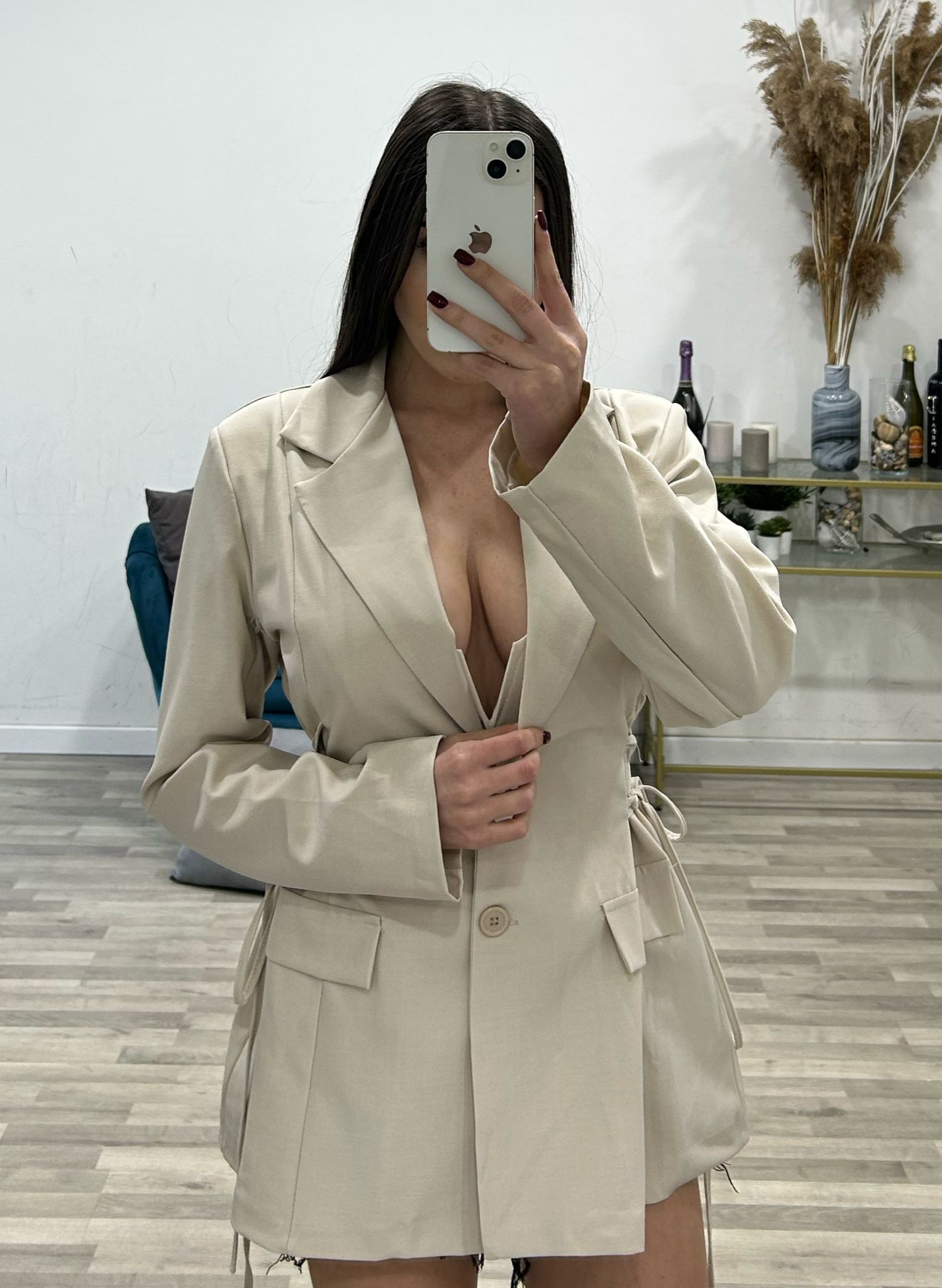 giacca con lacci laterali