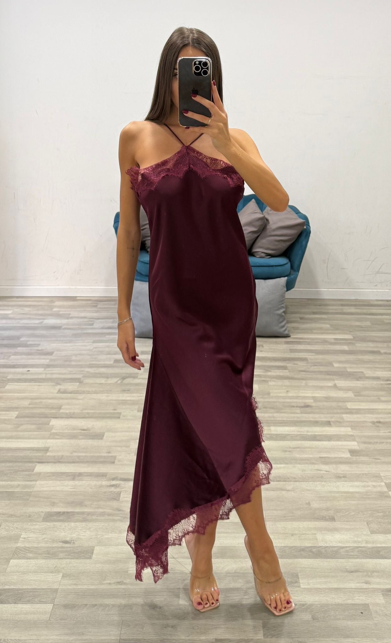 vestito in raso babygirl
