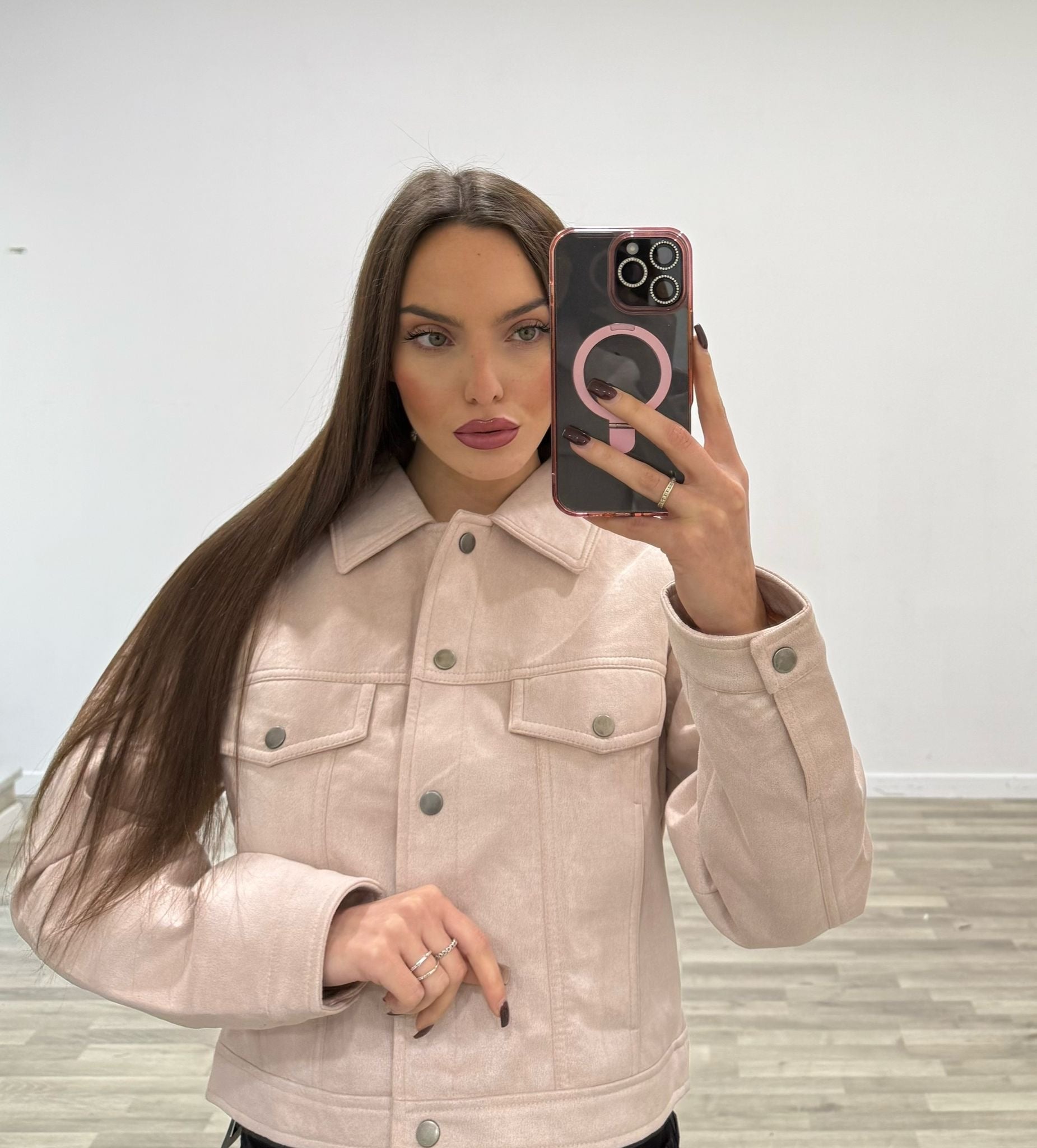 giubbino corto in camoscio