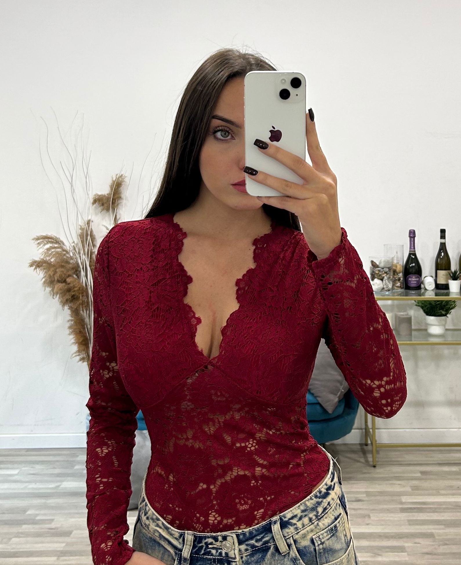 body scollo a v di pizzo