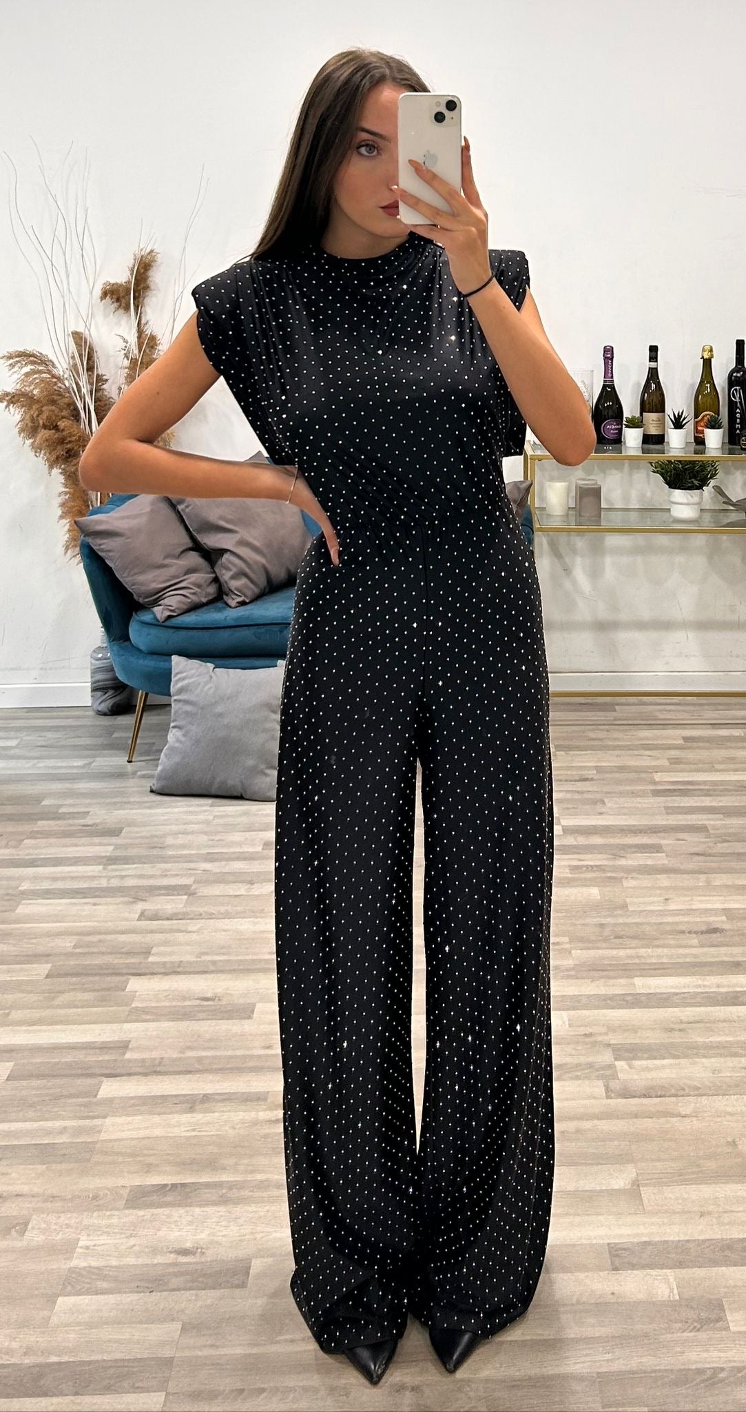 tuta con brillantini sara'