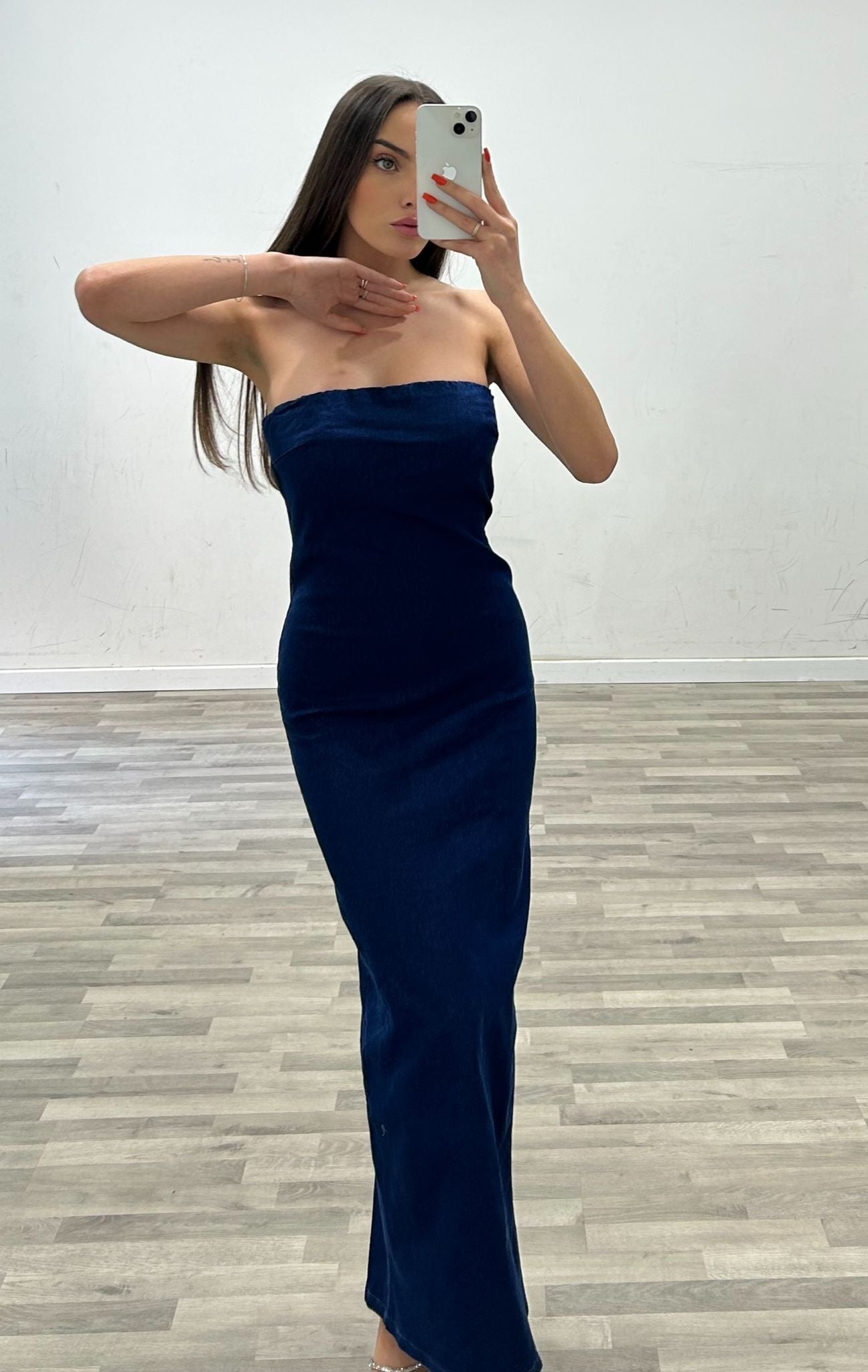 vestito midi di jeans