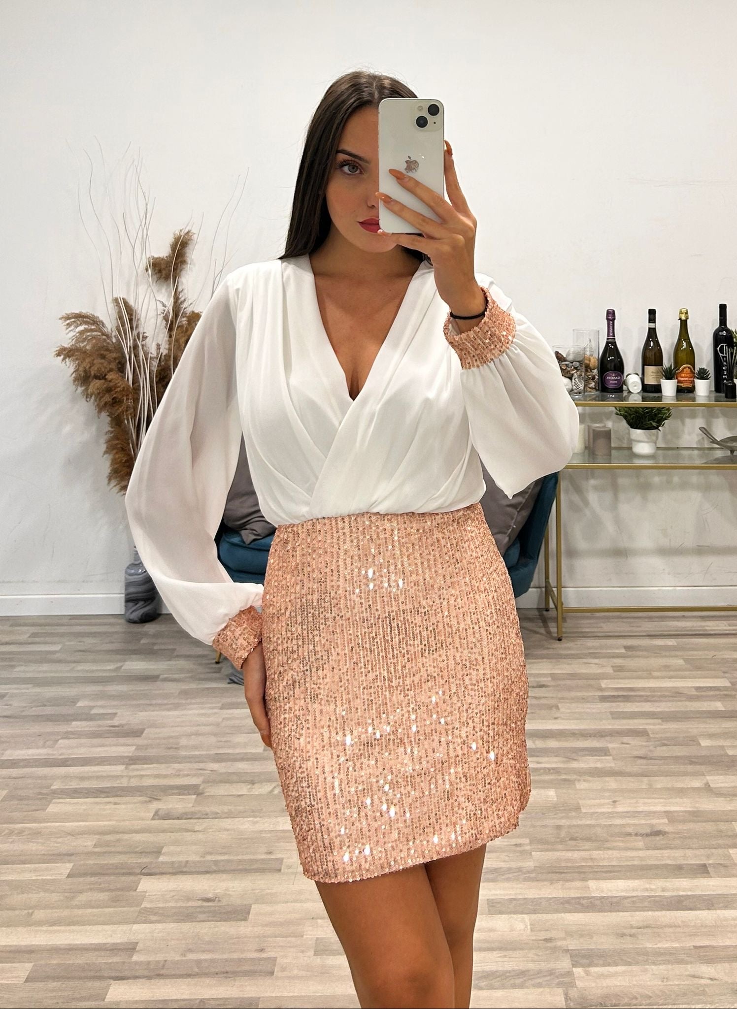 vestitino con gonna paillettes