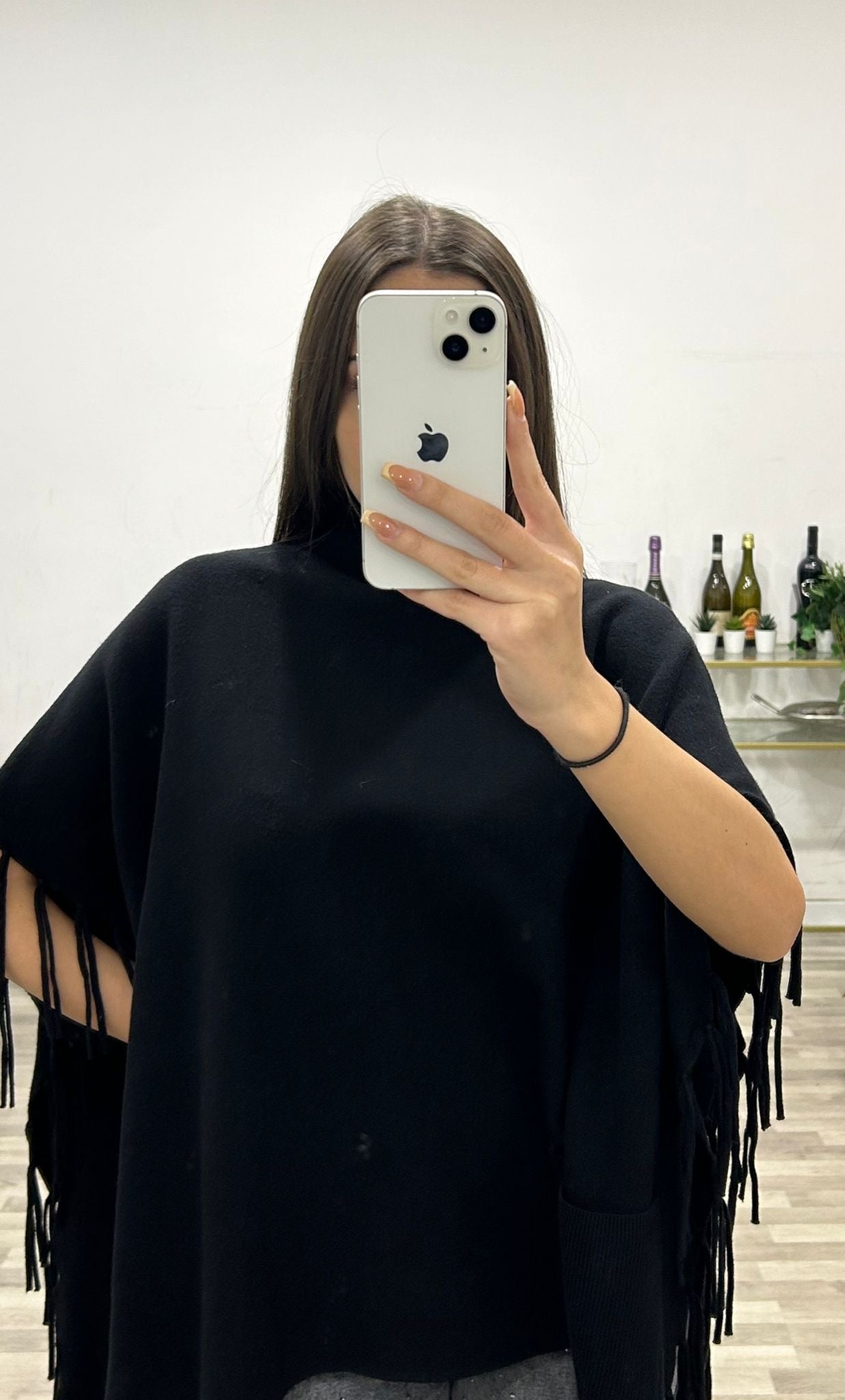 mantella con frange