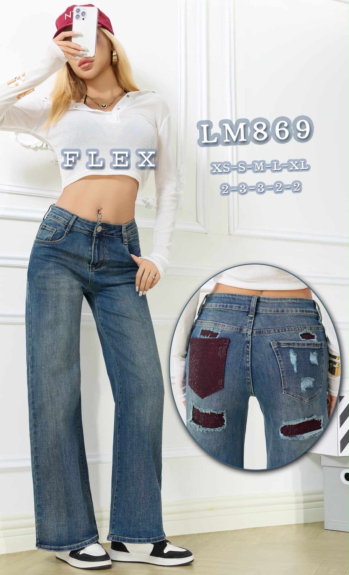 jeans two con tasca brown