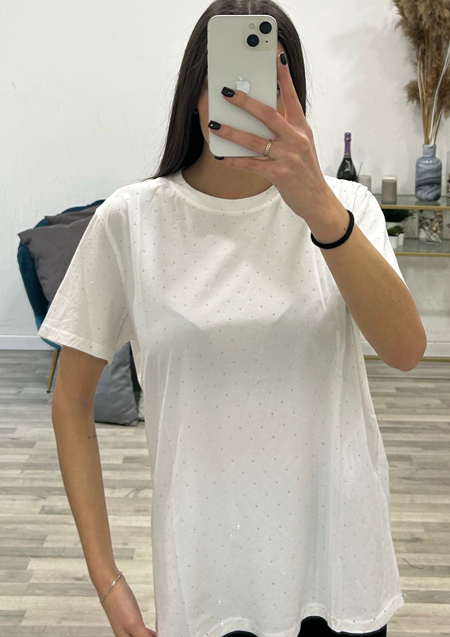 t-shirt con brillantini