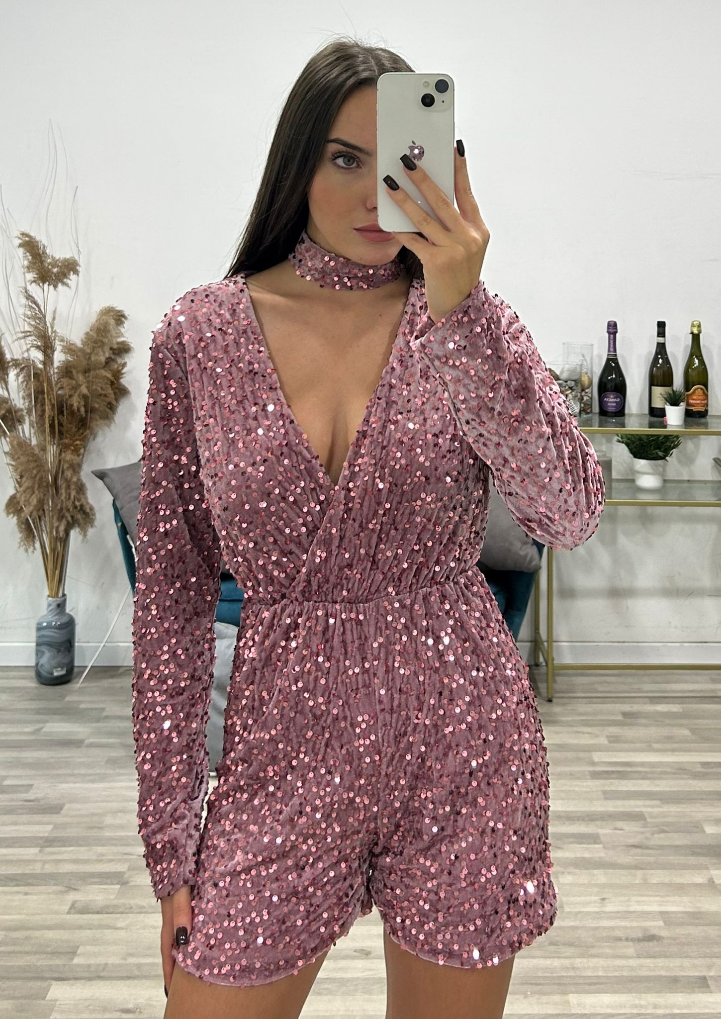 tutina incrociata di paillettes