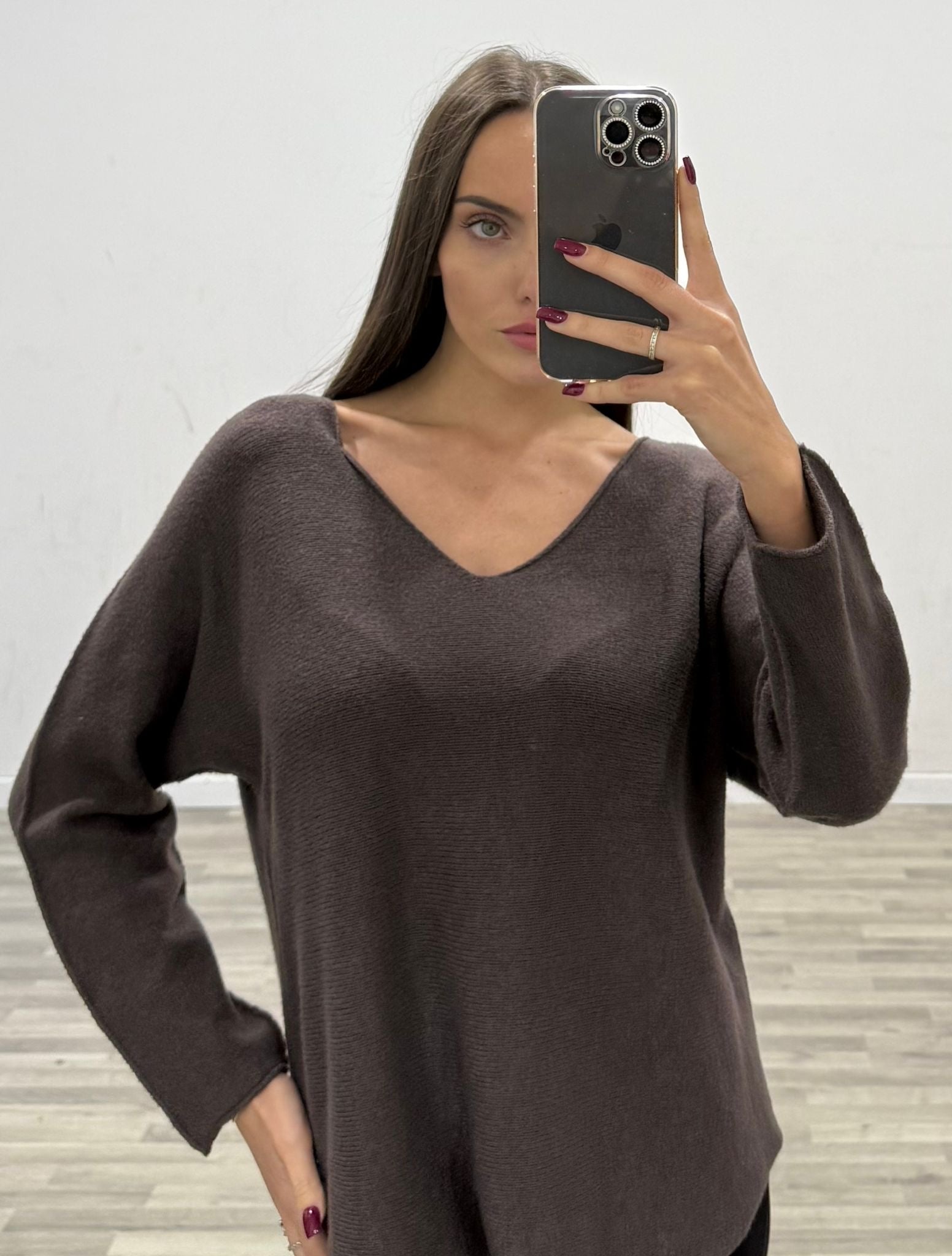 maglia scollo a v madame