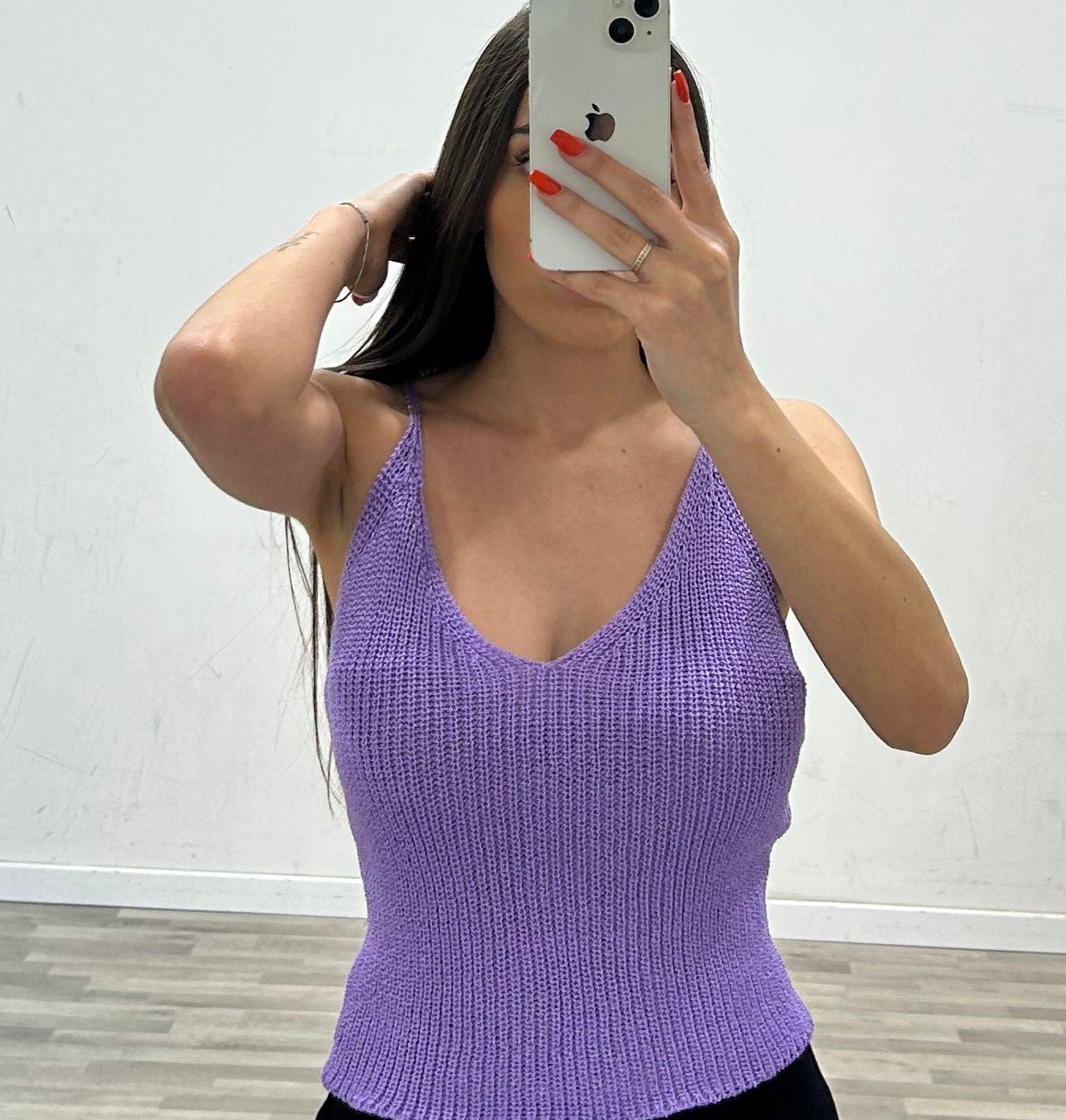 top filo corto lena