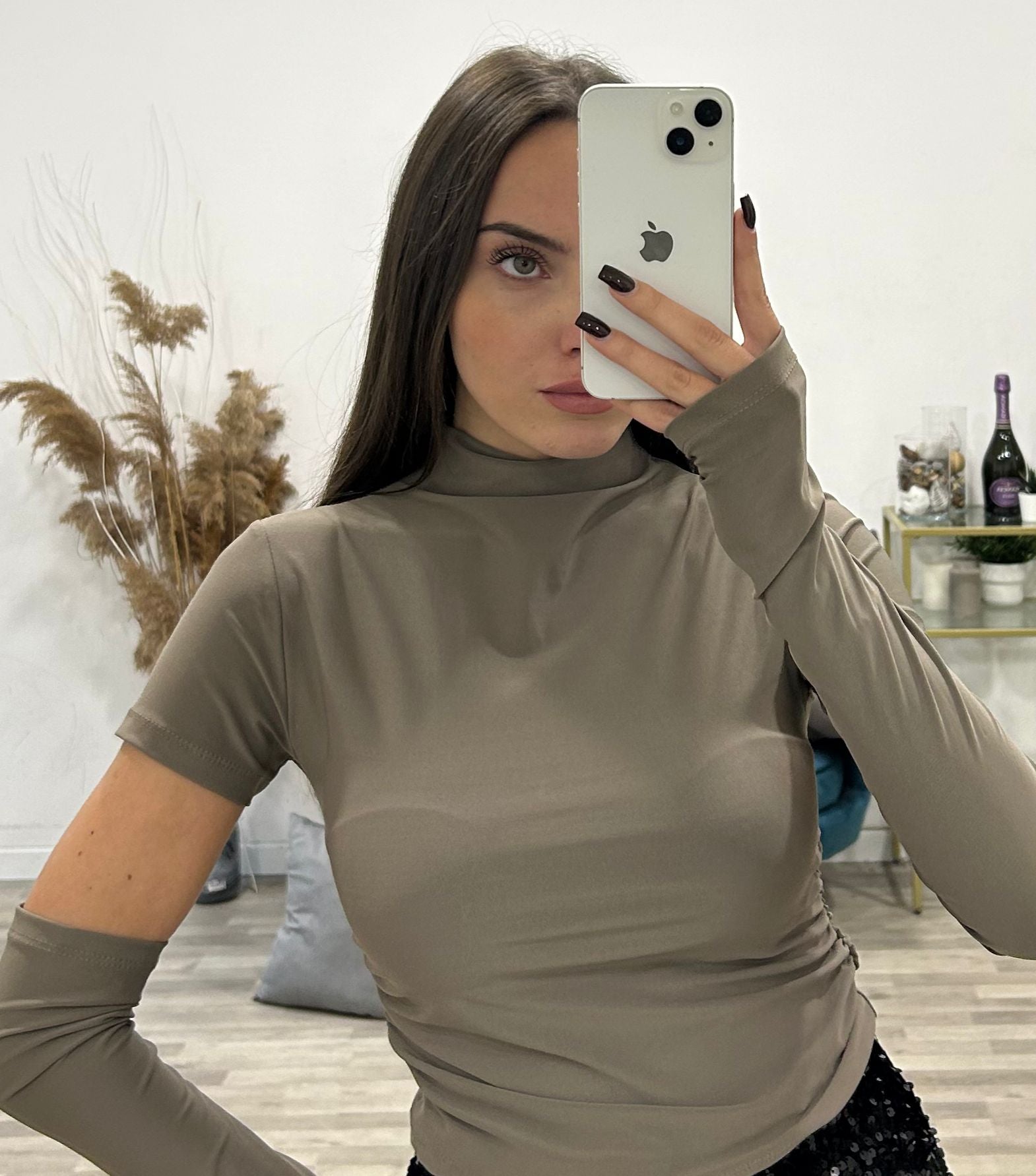 maglia licra con manicotti