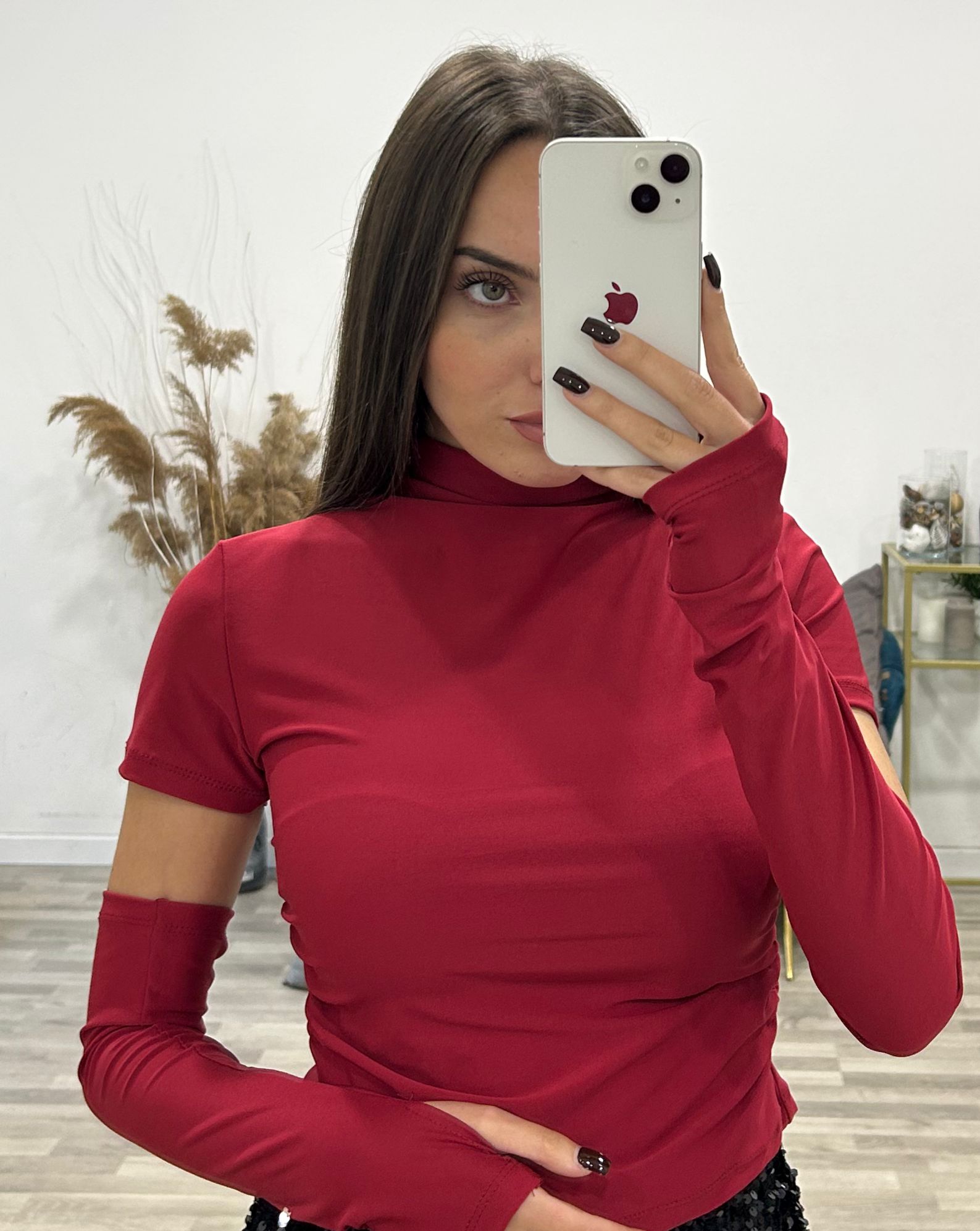 maglia licra con manicotti