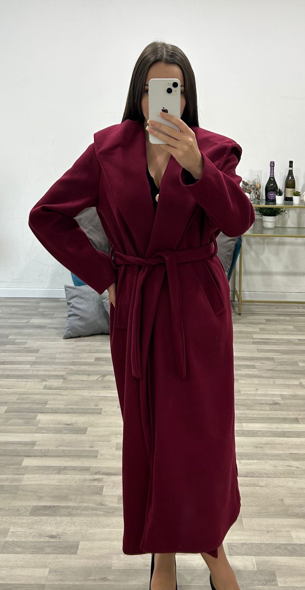 cappotto lungo con cappuccio