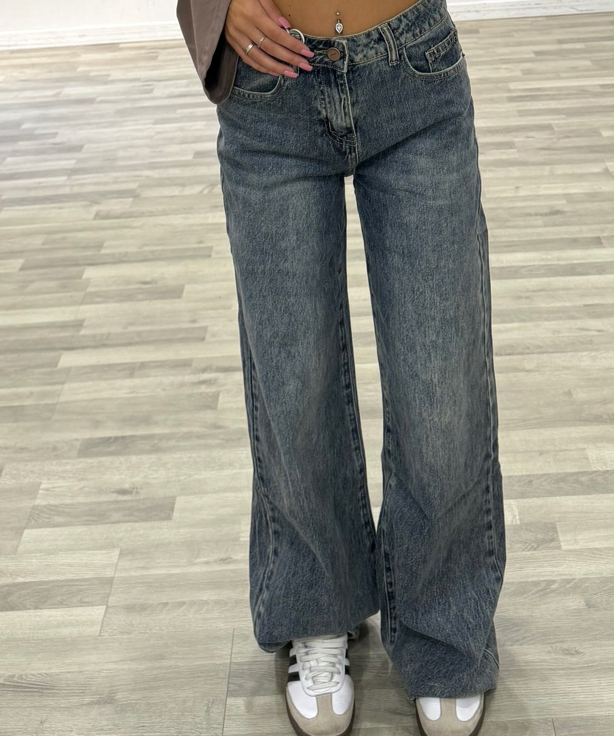 jeans con tasca maculata flex