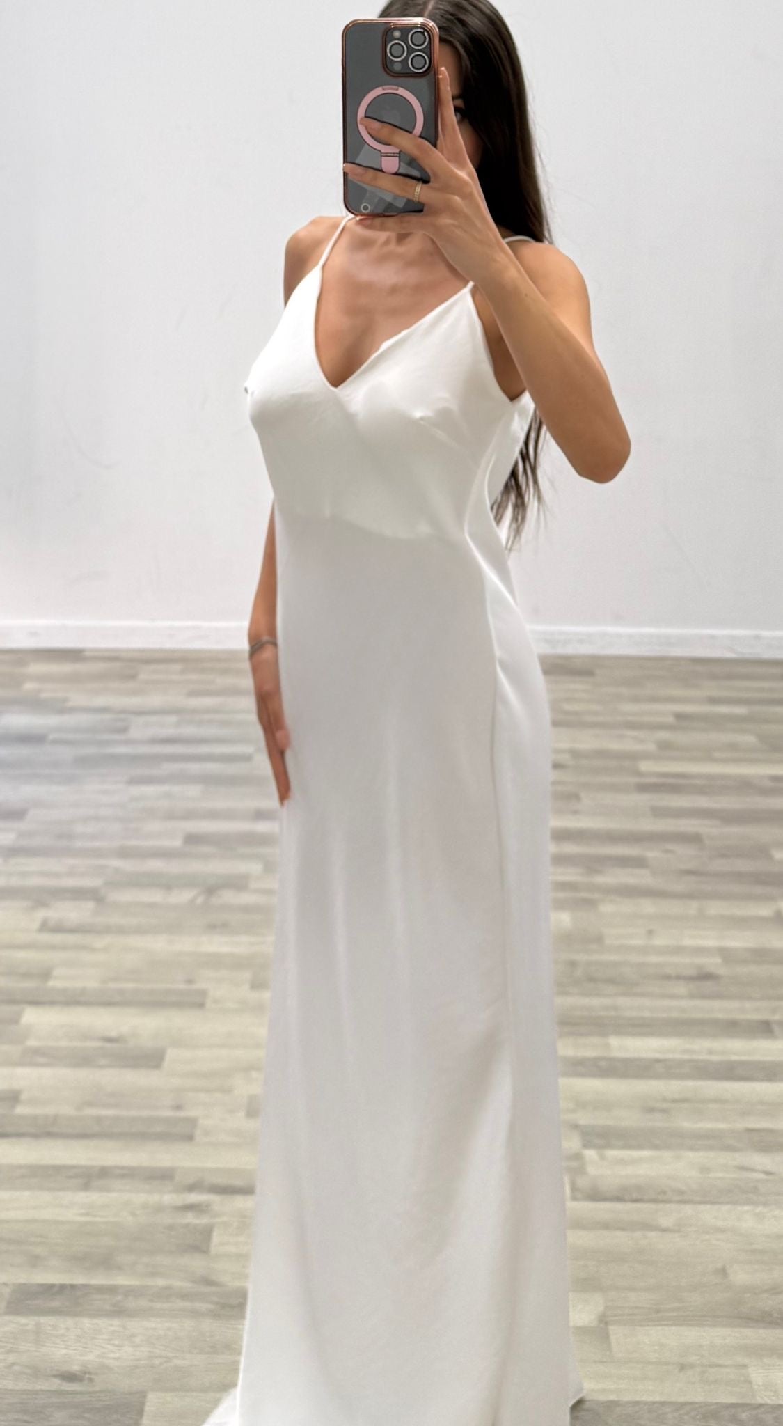 vestito in raso emily
