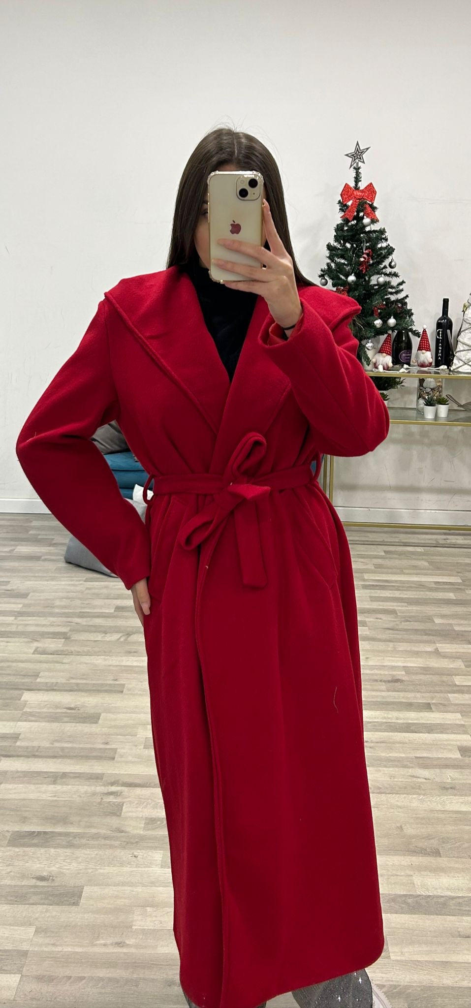 cappotto lungo con cappuccio