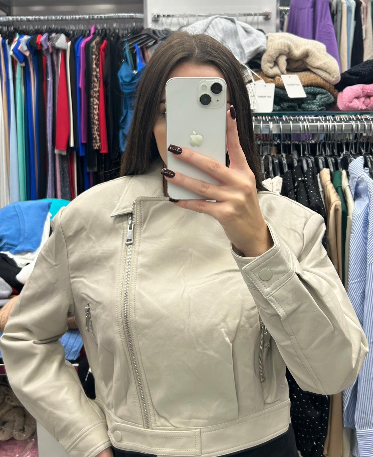 chiodo corto ecopelle roma