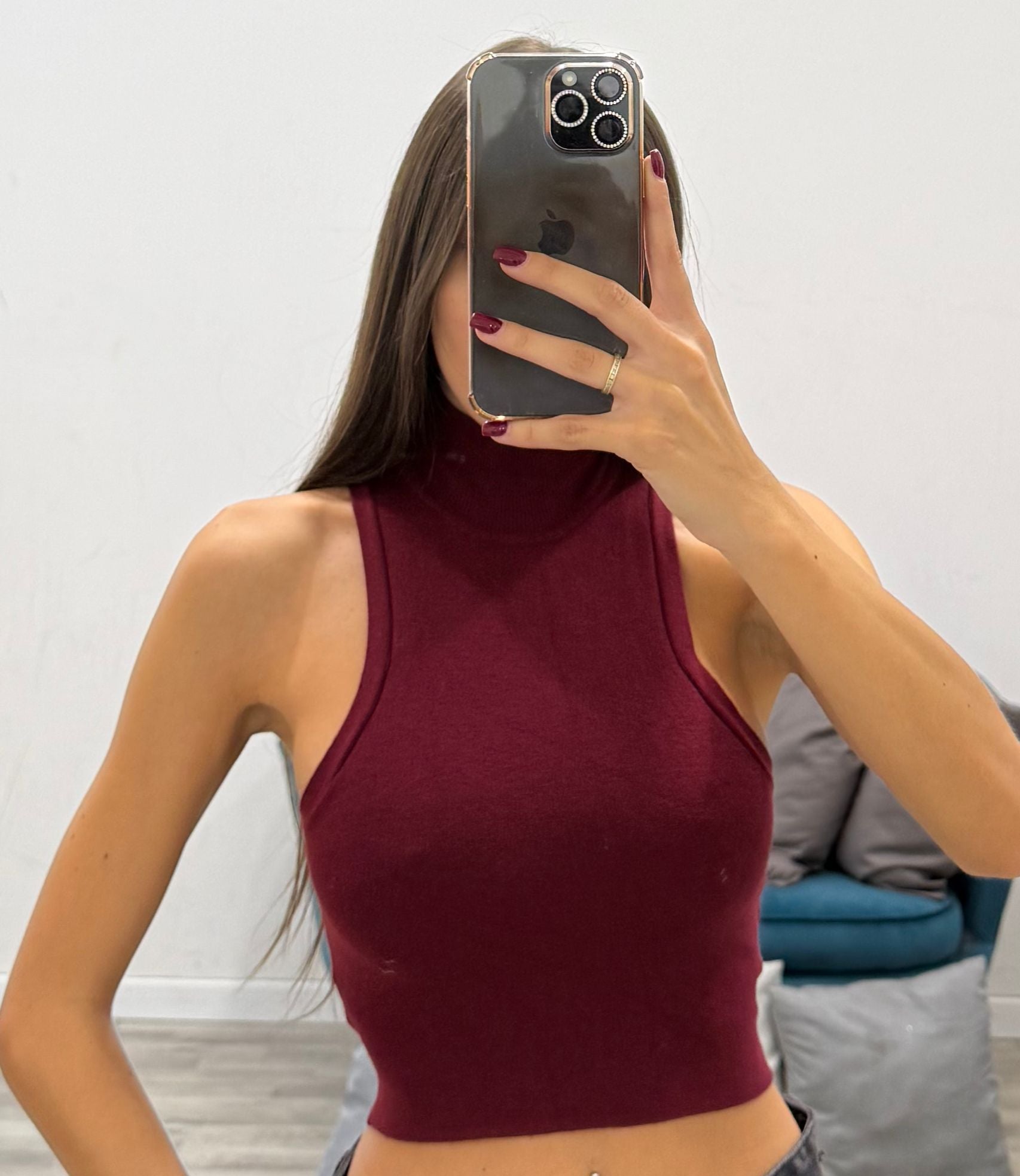 lupetto corto smanicato merinos