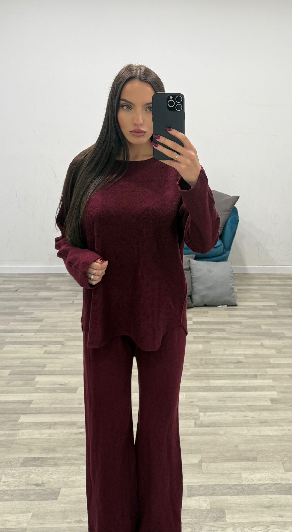 completo di lana scollo barca