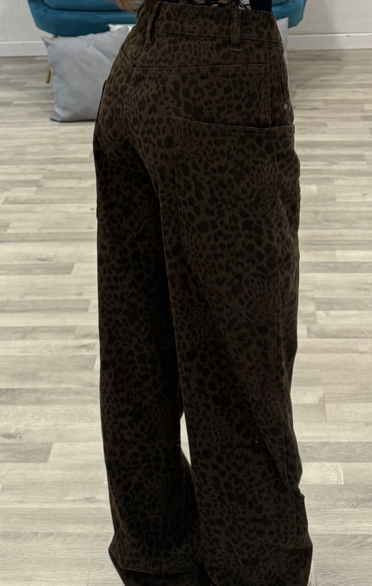 jeans brown maculato