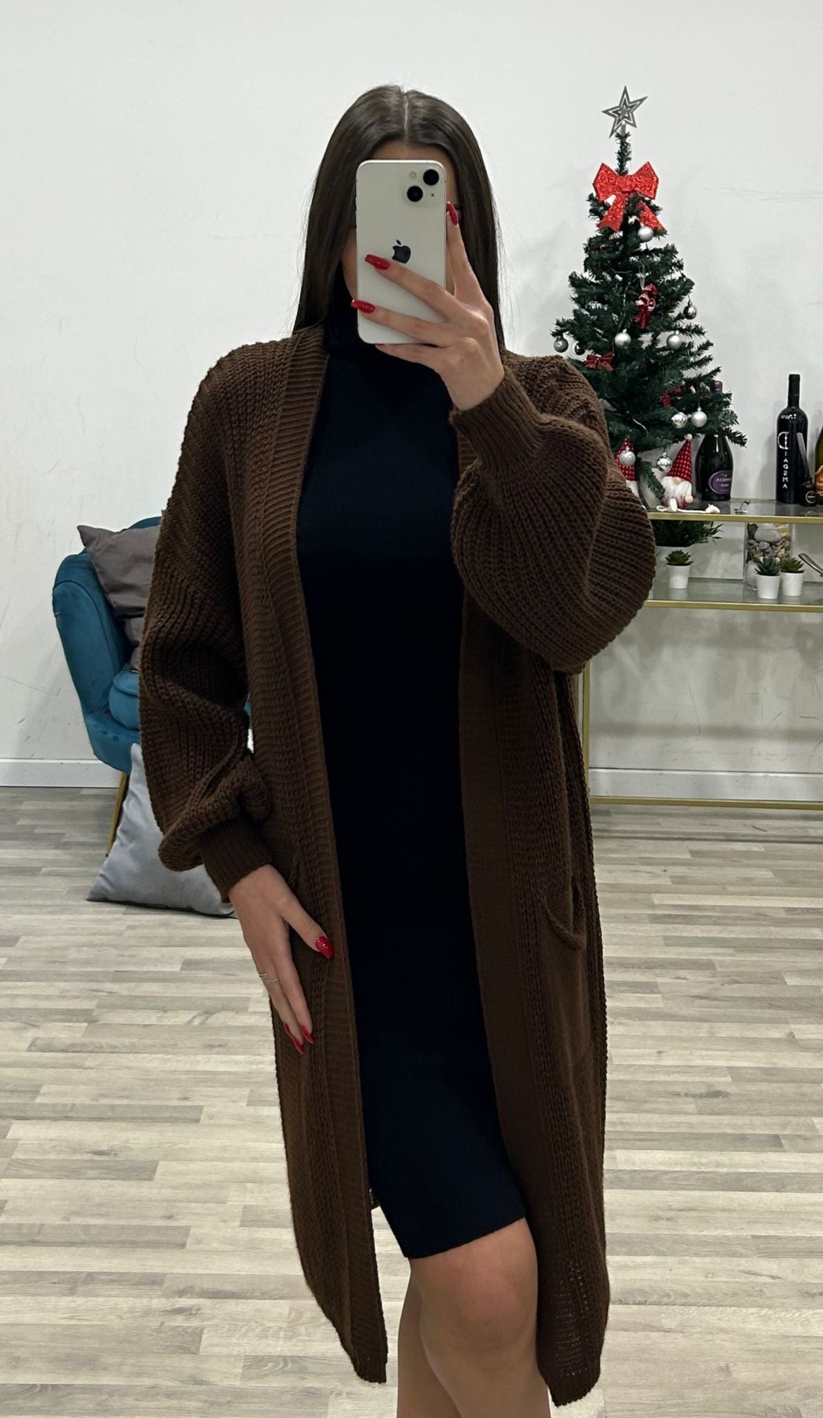 cardigan costa inglese con tasche