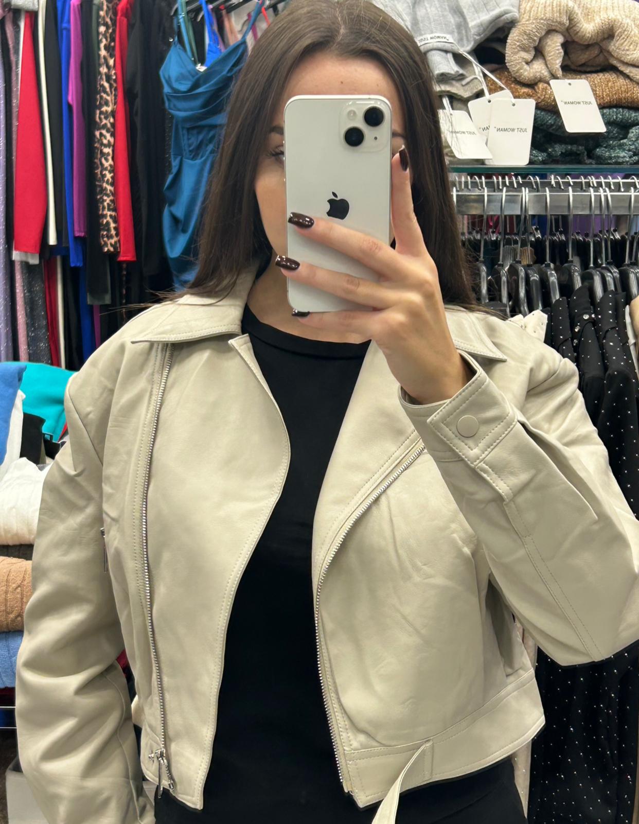 chiodo corto ecopelle roma