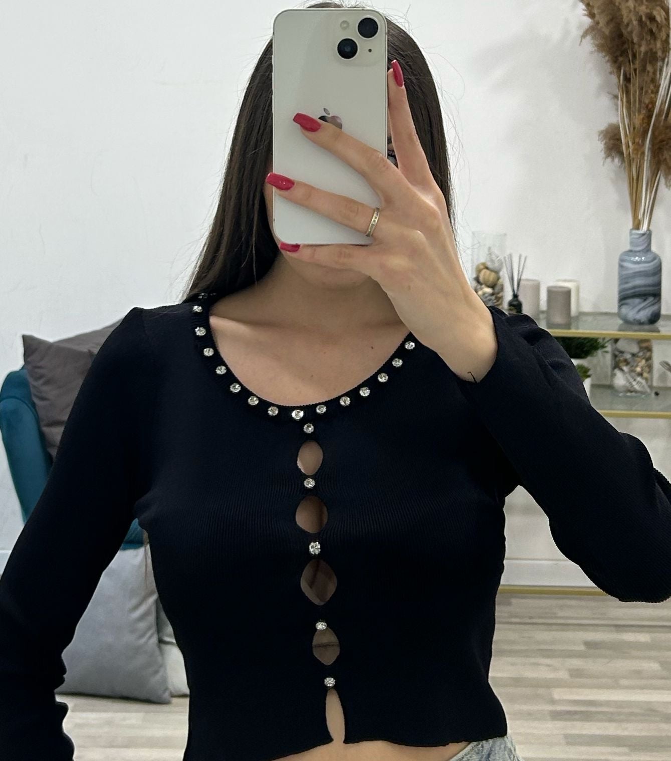 maglia con swarosky zs