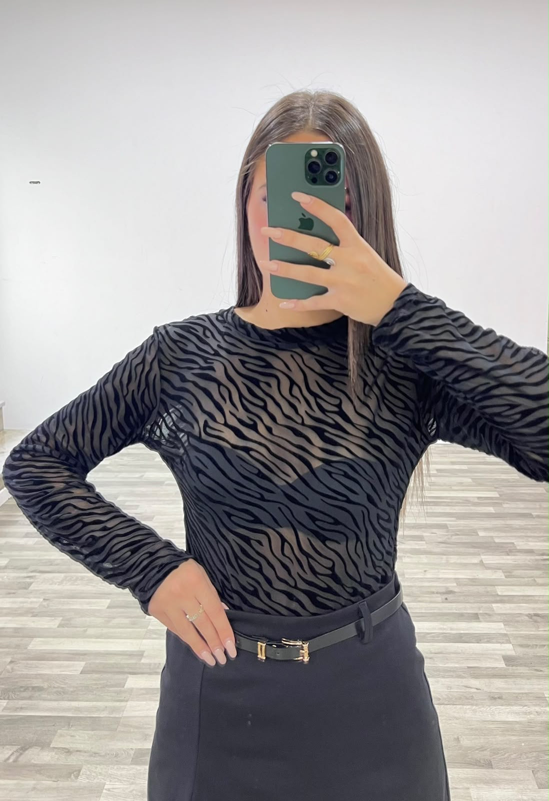 body zebrato girocollo
