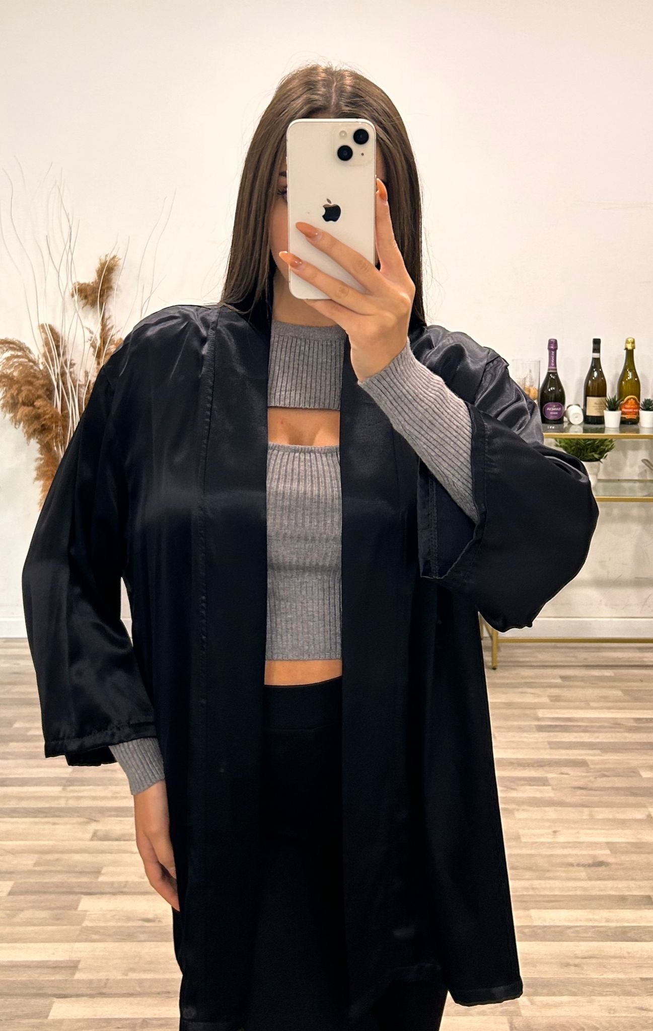 cardigan sciallato di raso royal