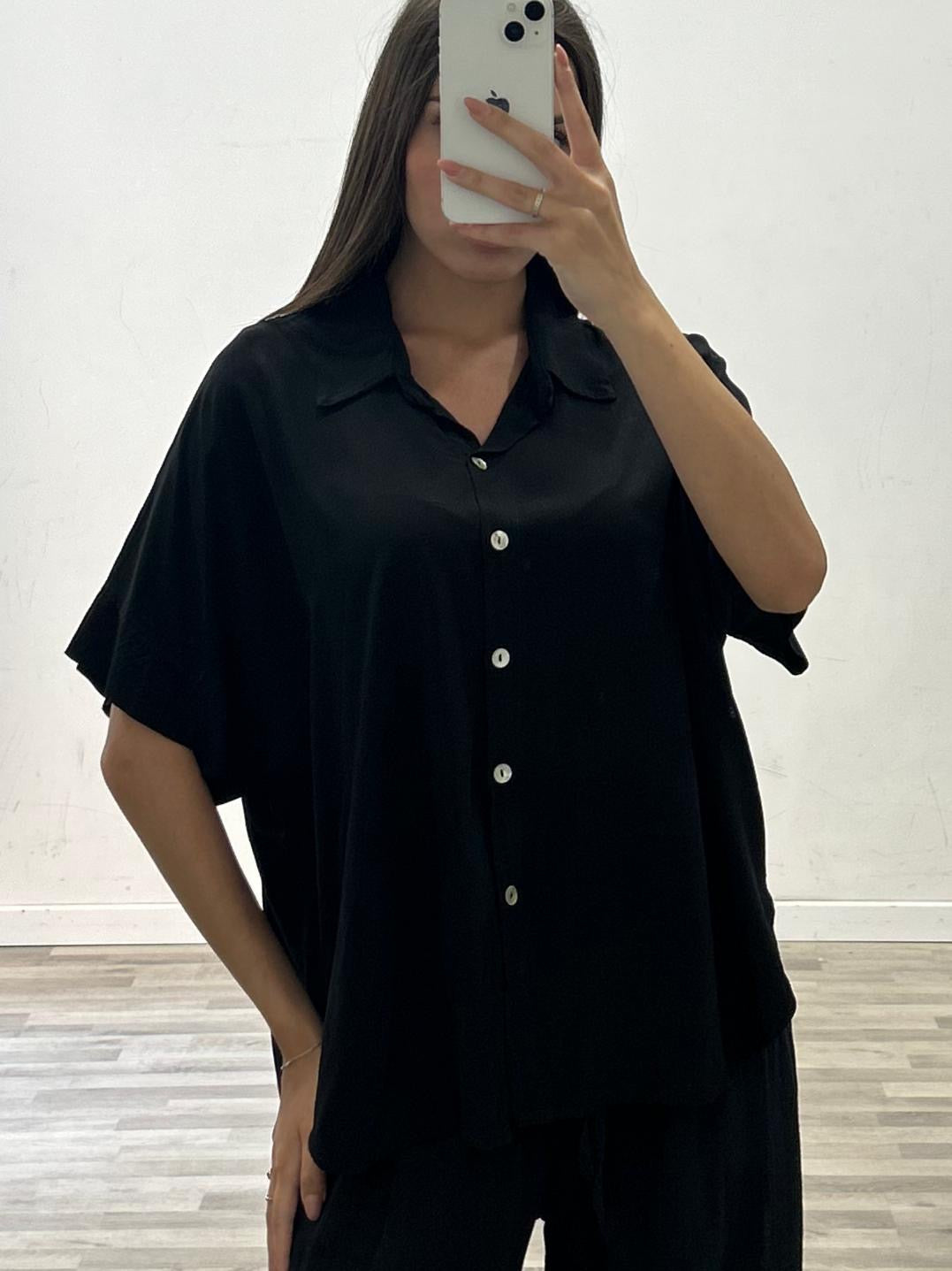 camicia seta lavata a polo