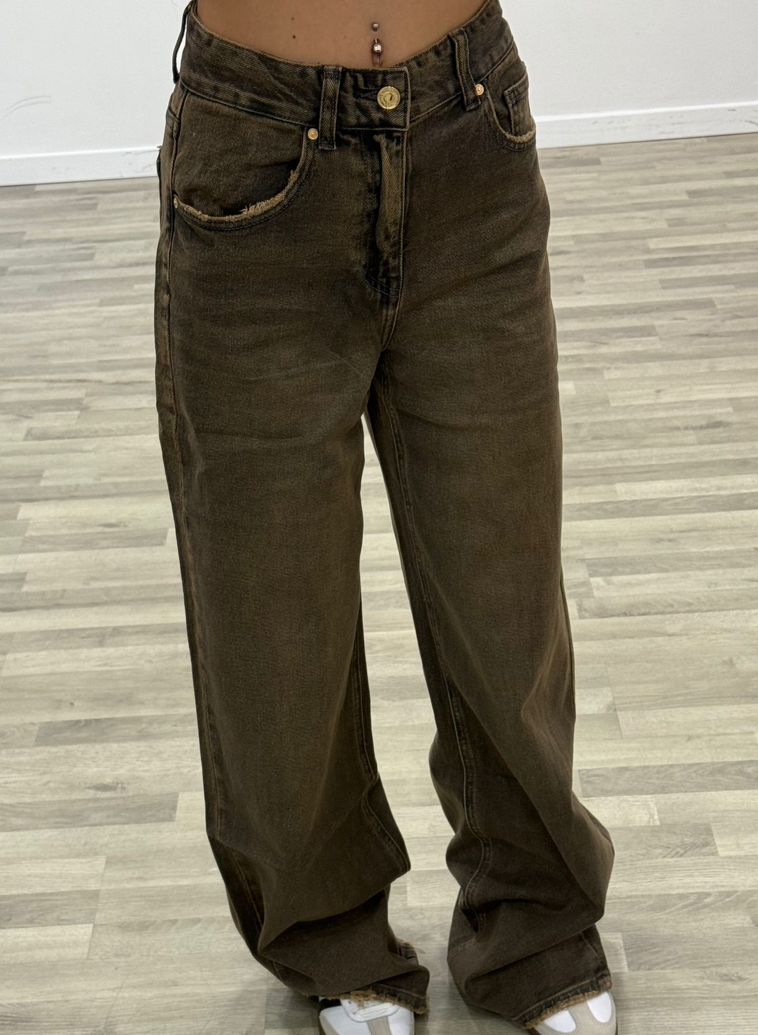jeans lavaggio brown