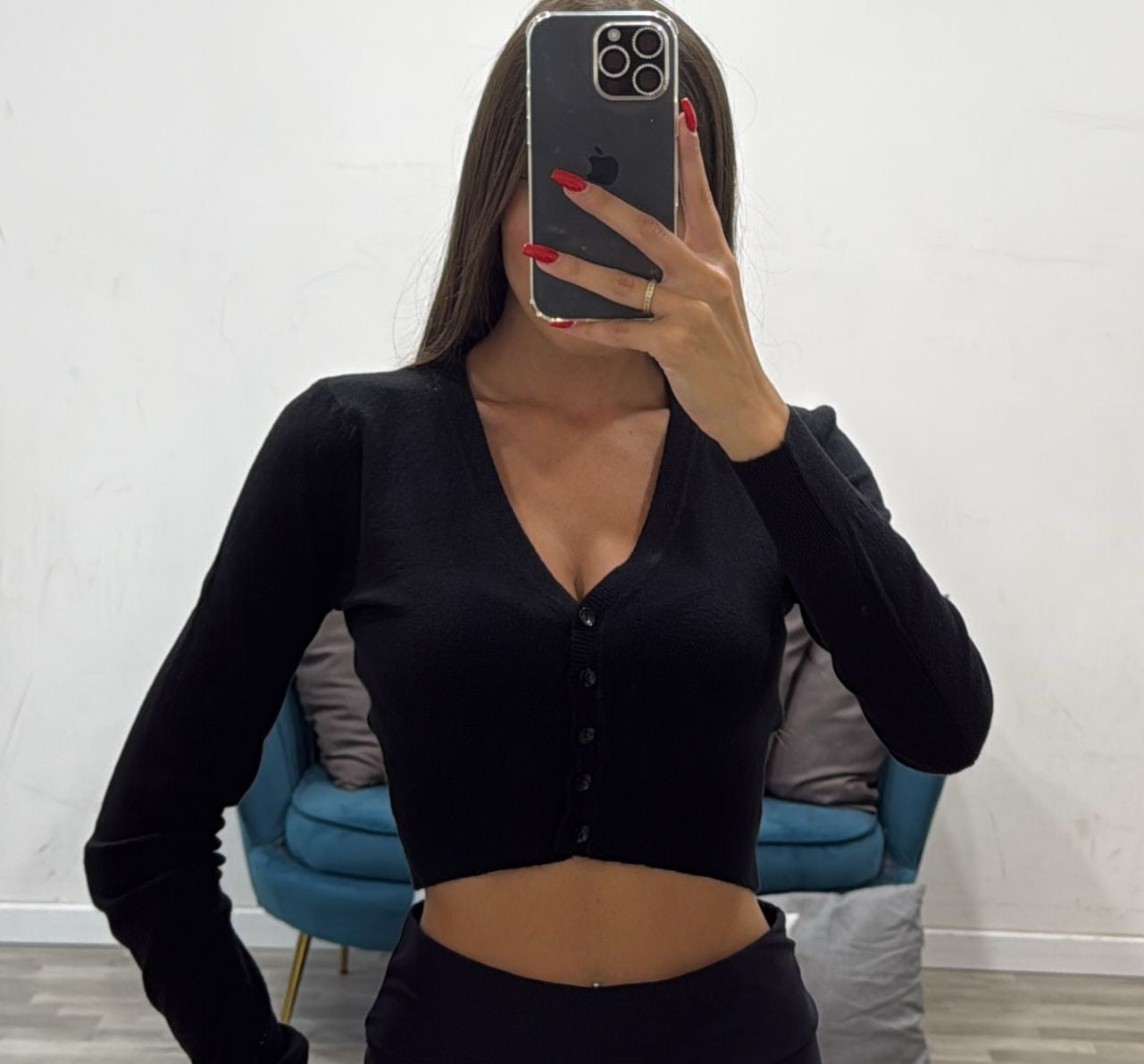 cardigan corto merinos
