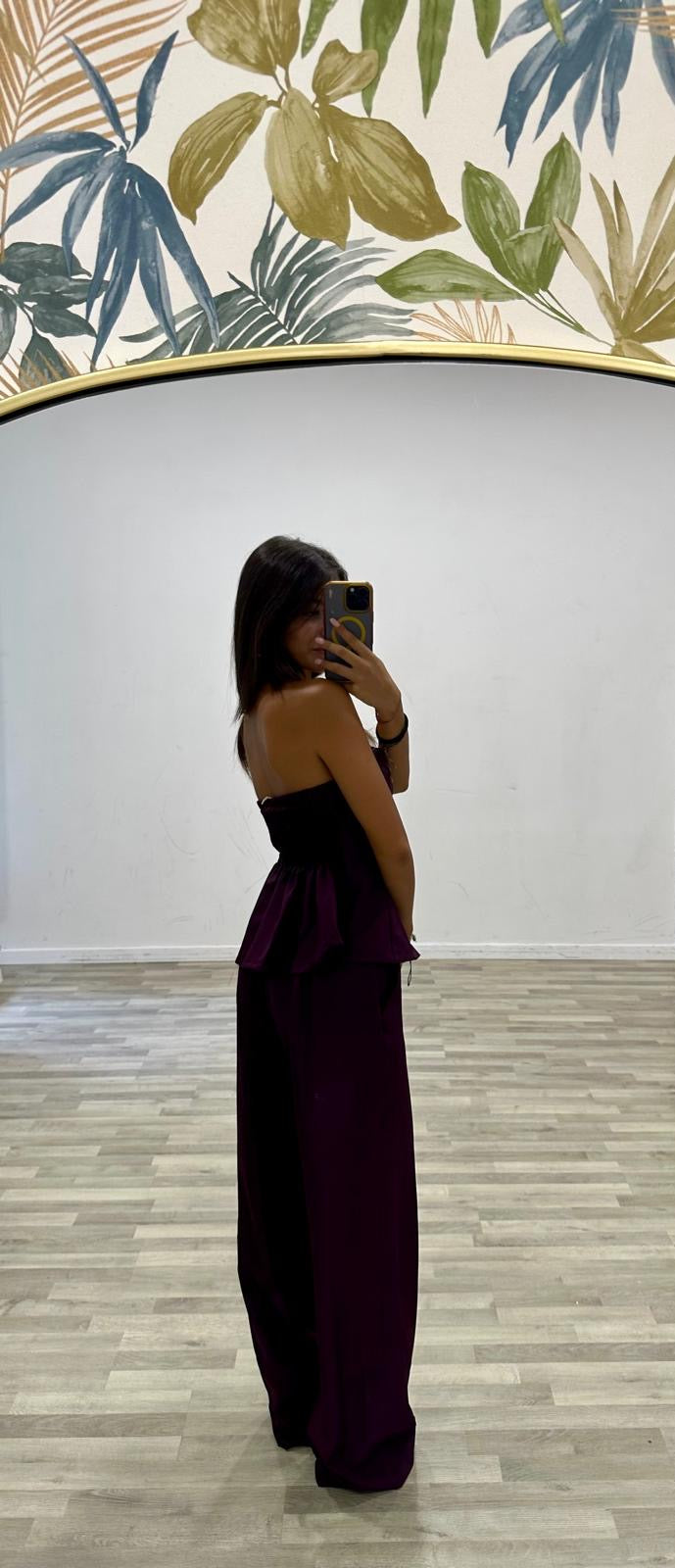 completo top a fascia con pantalone
