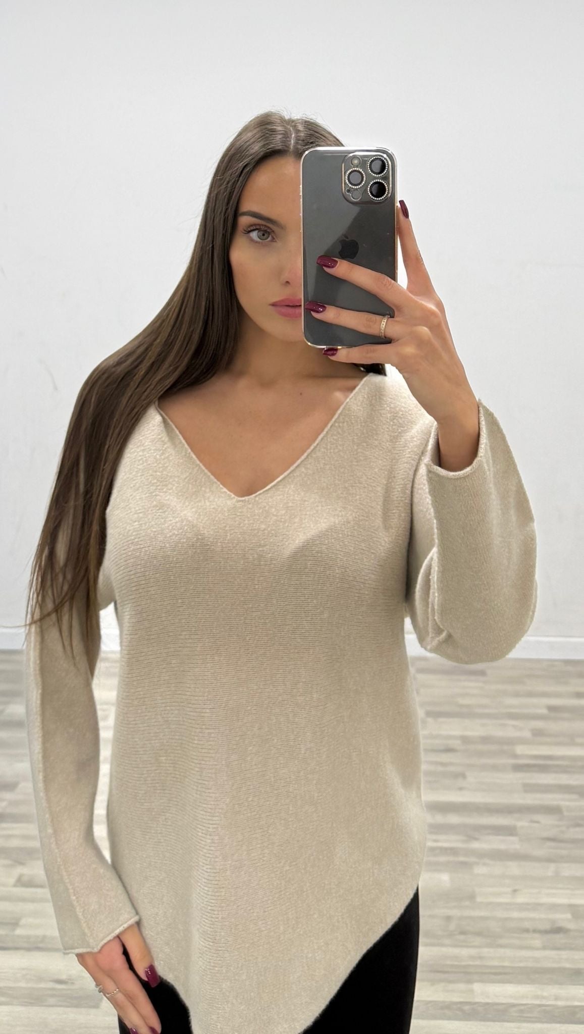 maglia scollo a v madame