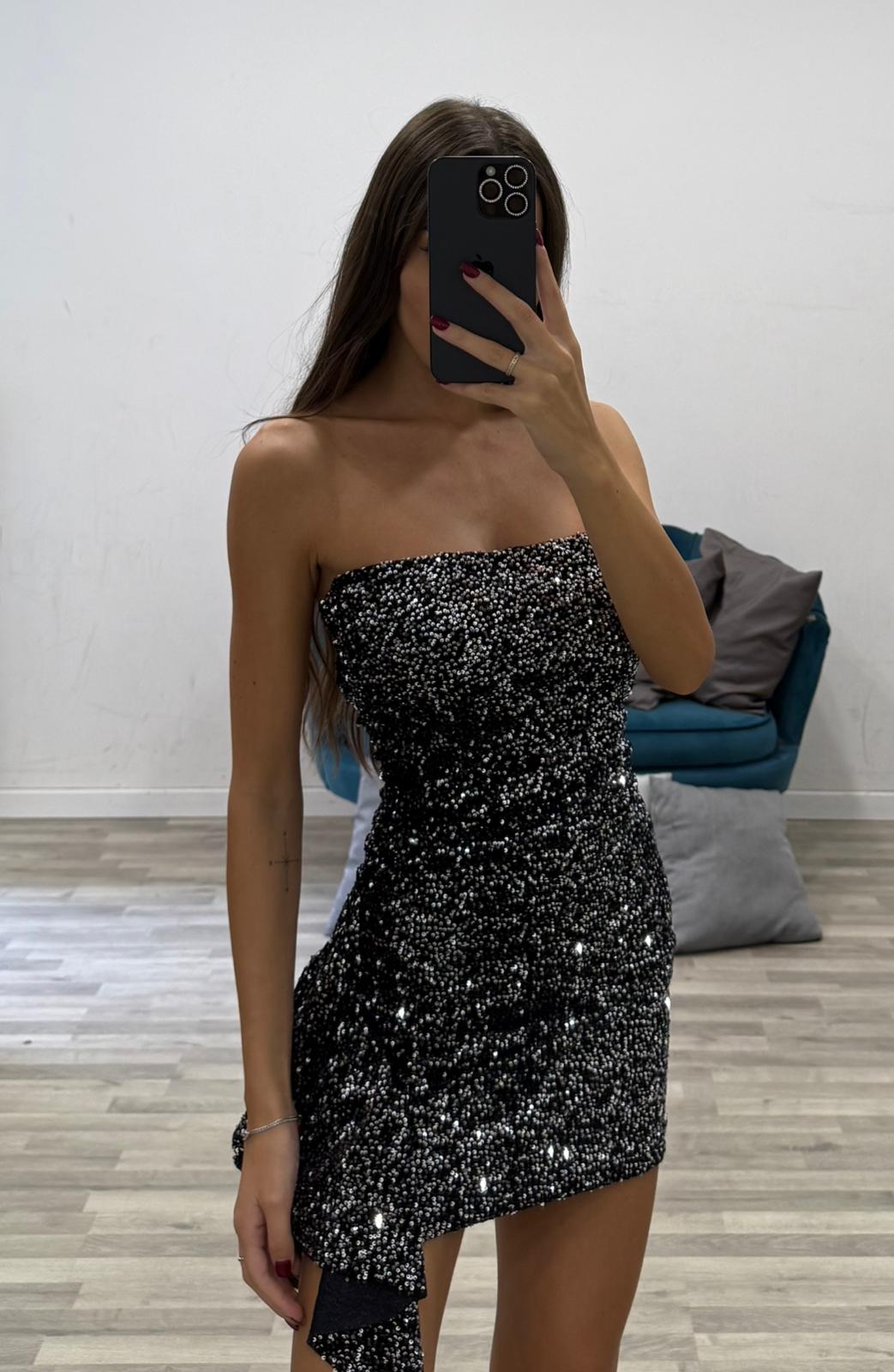 vestitino paillettes a fascia codix